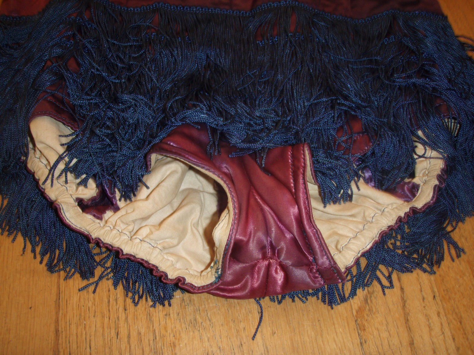 antique 1940s Corset Sequin Fringe vaudeville dance Costume dress Outfit