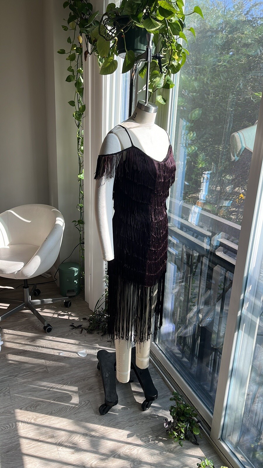 Vintage 80s TD4 by Electra Fringed Flapper Dress