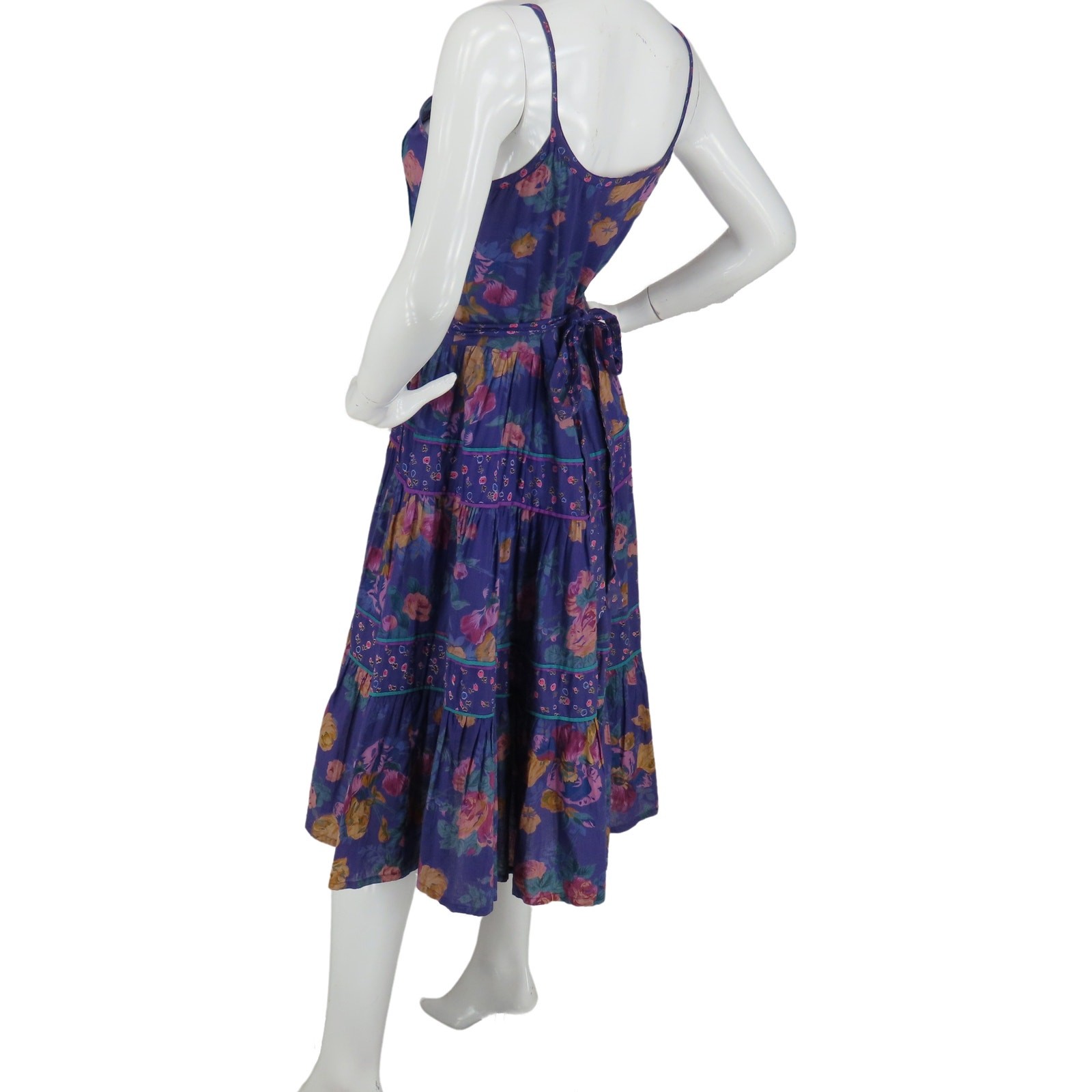 Vintage Broadway Star Floral Festival Cottagecore Romantic Gypsy Boho Dress XS