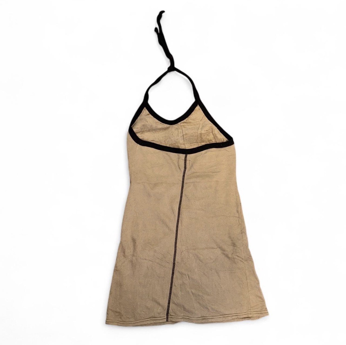 Fiorucci Tan Cream Swimsuit Coverup Dress Small Retro Vintage Made In Italy