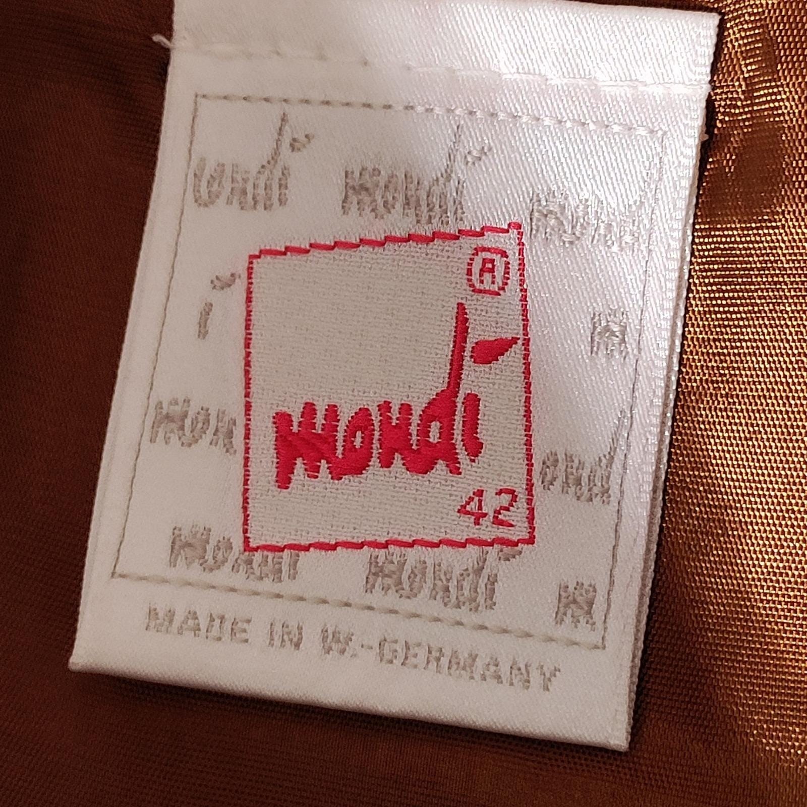 Mondi Vintage West Germany Pure Wool Pleated Skirt Camel Brown Sz 42 (31″ Waist)