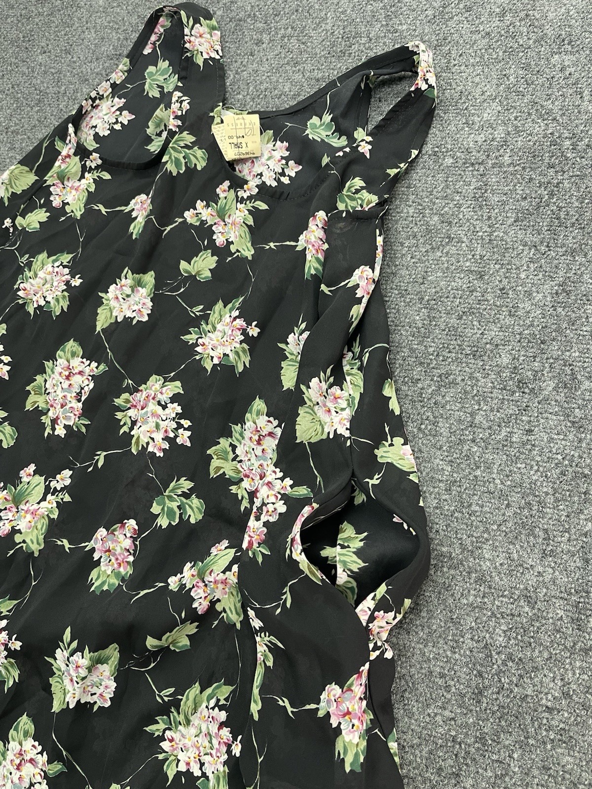 Vtg 80’s Compagnie Internationale Express Sz XS Floral Dress Top Shirt USA Made
