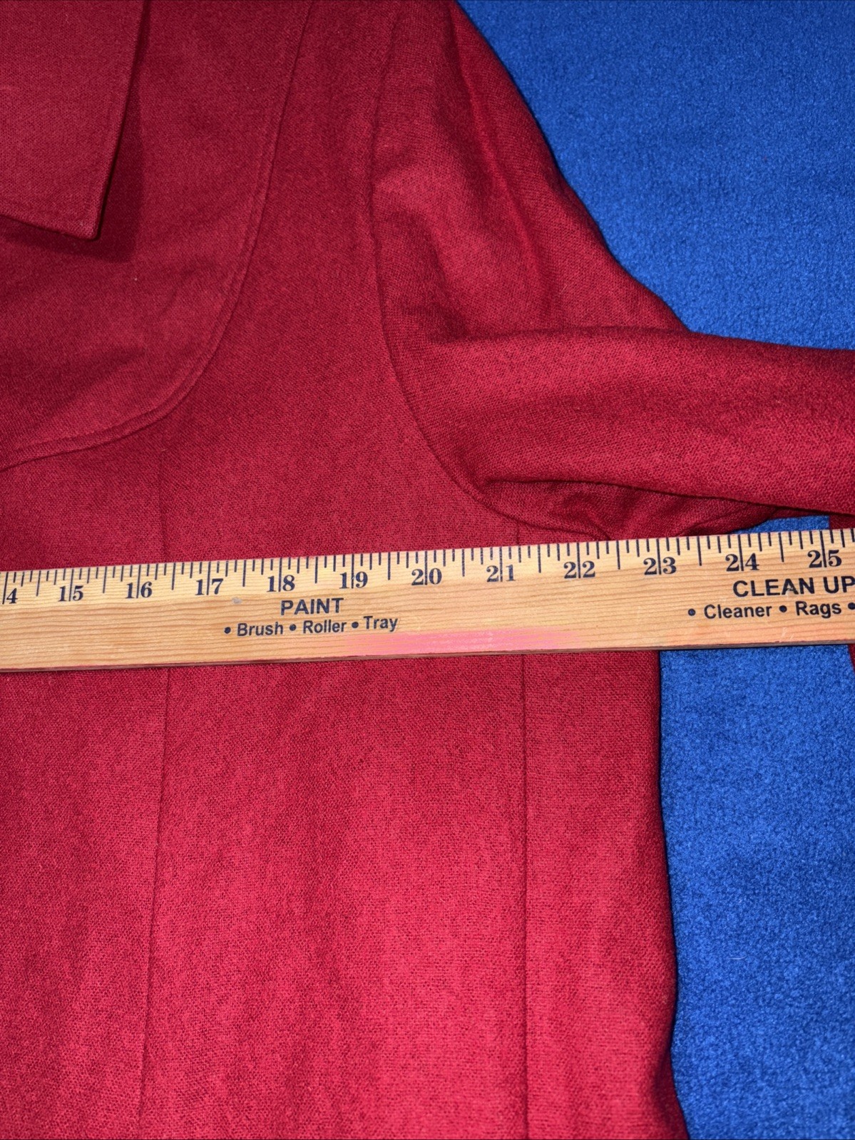 Braefair Women’s Red Wool Blend Long Swing Coat Pockets Lined Nwot Size 16