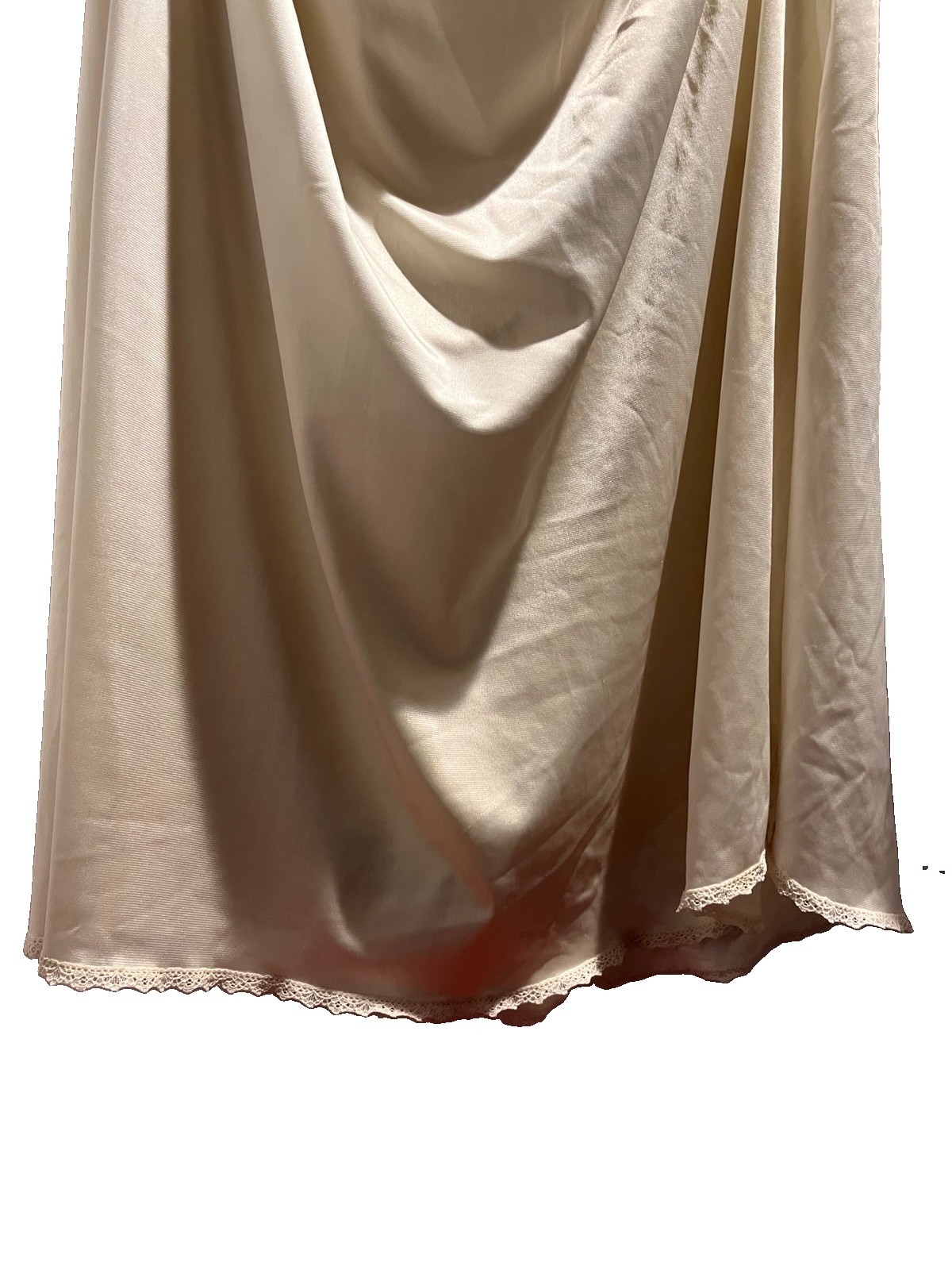 Vtg Womens Vanity Fare Cream Nylon Half Slip Size XXL