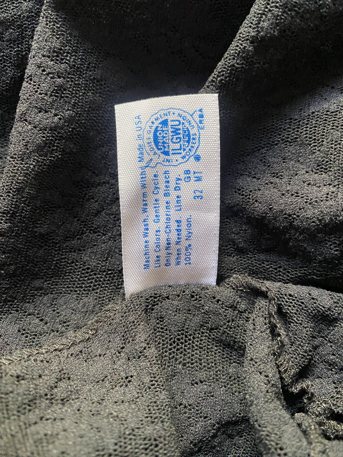 60’ Vintage Maidenform Lace See thru Black Under Dress Sz M Union Label Tag