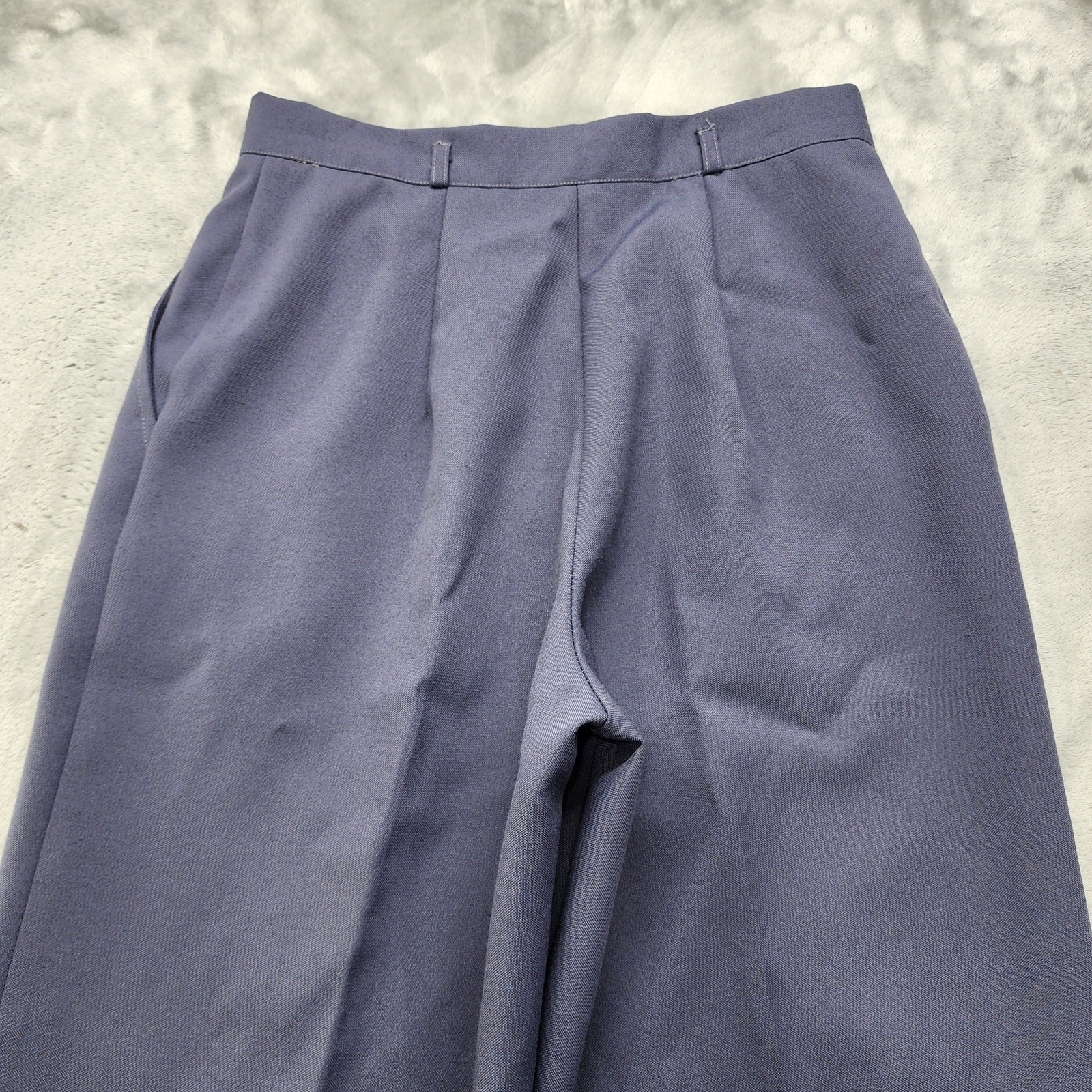 Vintage 80s Smart Parts Pants Womens 13 Blue High Rise Pleated Straight Tapered