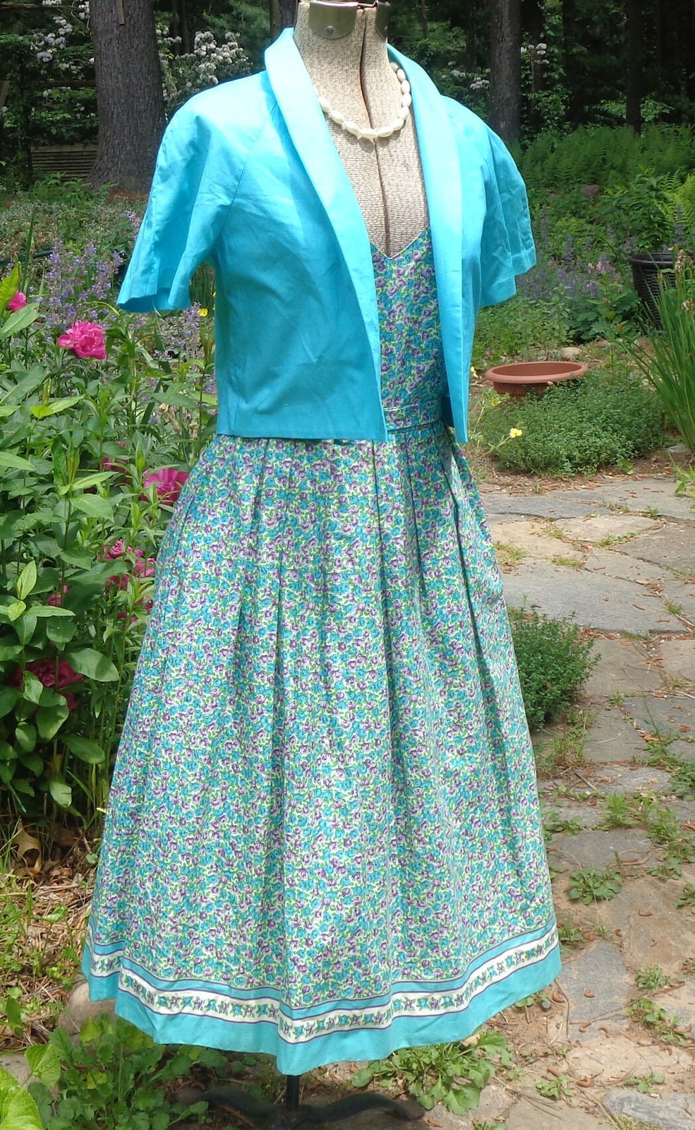 Vintage Lanz Sun Dress with Bolero – Mint
