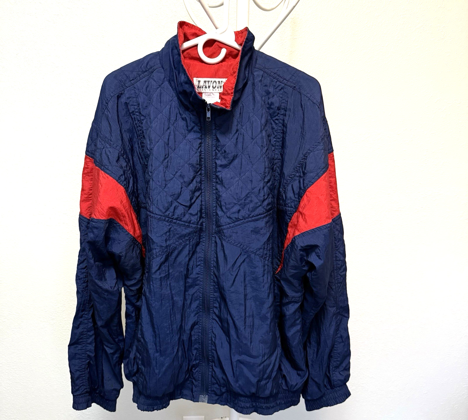 Vintage 80s 90s Nylon Track Suit Windbreaker Women Large Athleisure Lux Granny