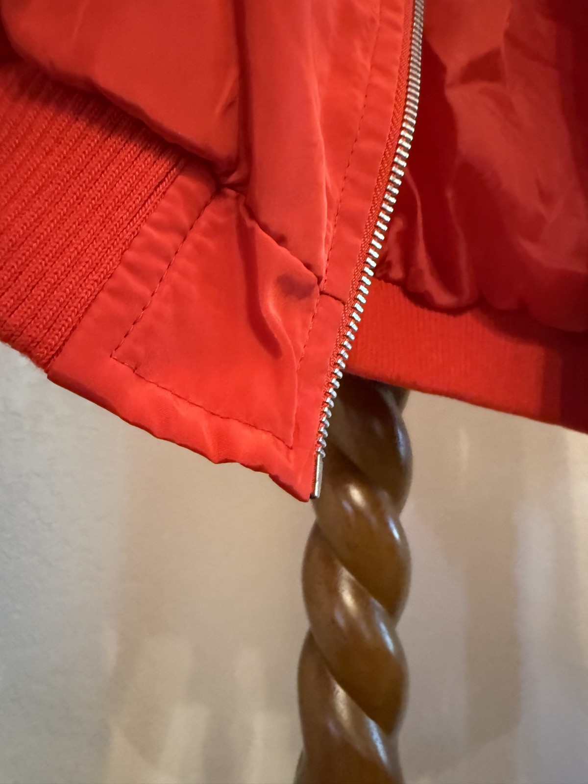 Vintage 1980s New Look Red Track Jacket White Stripes Zip Front NWOT