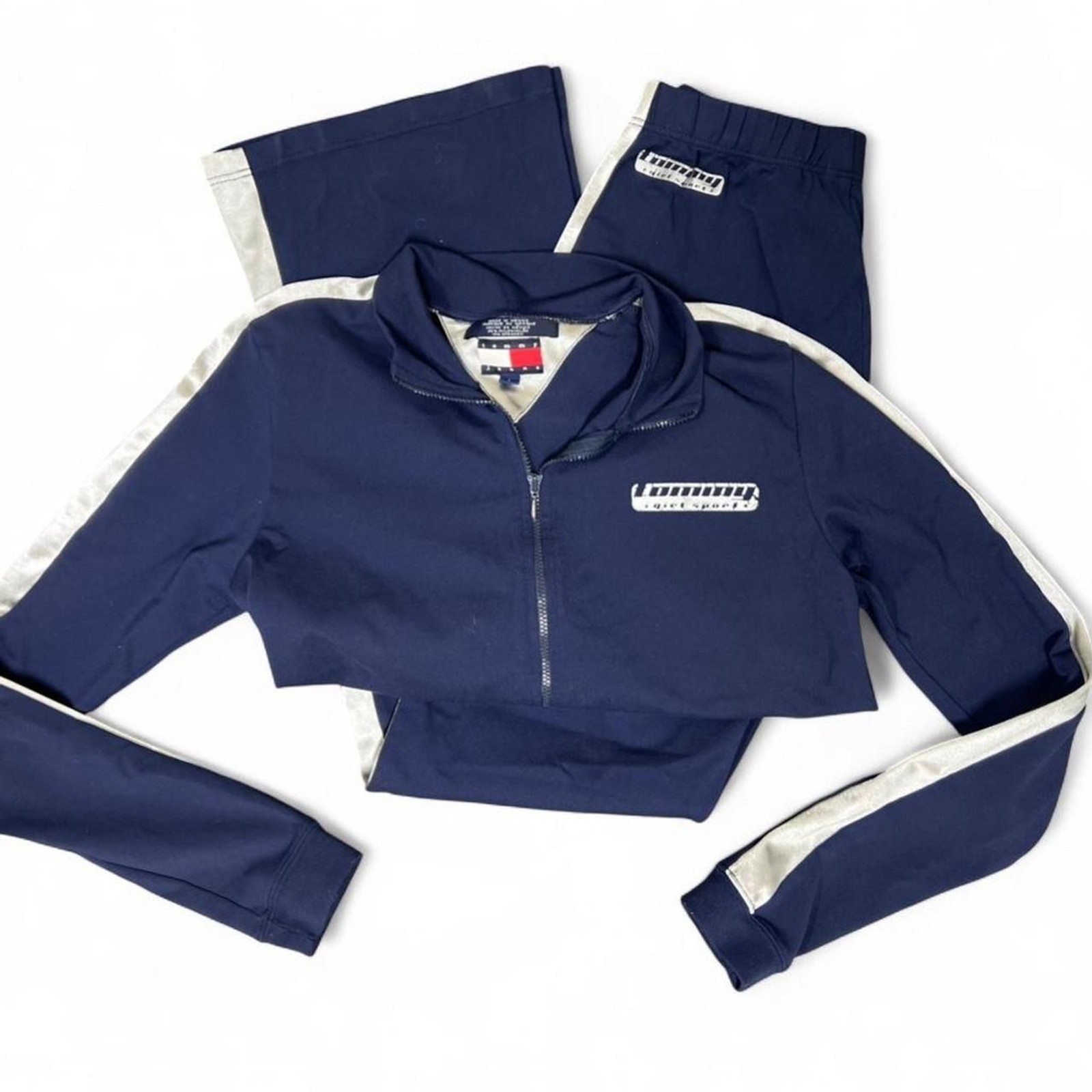 Vintage Tommy-Hilfiger Women’s Navy and Silver Set