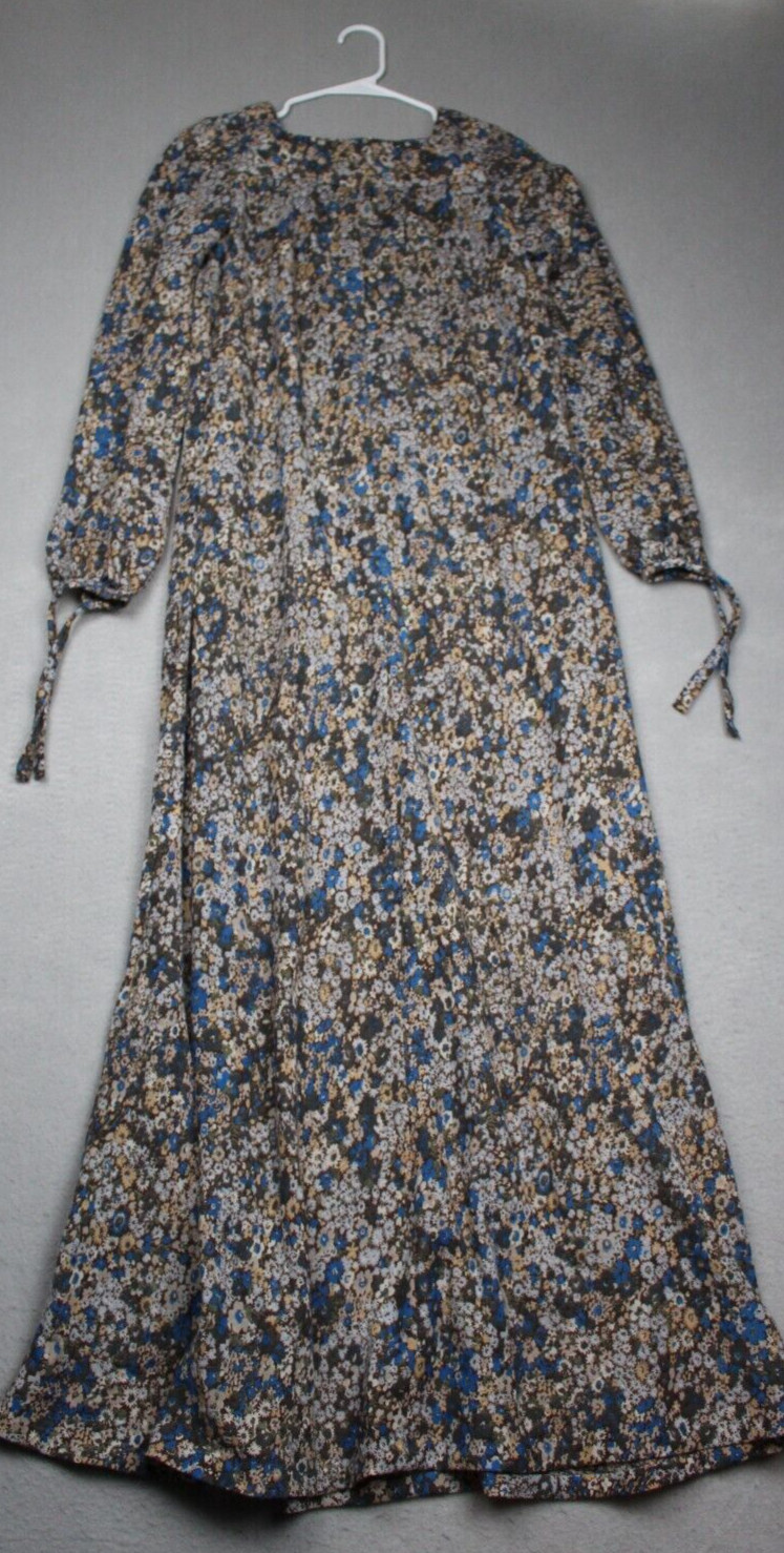 Vintage Ulla by Vicki Cooper Dress Womens Small Hippy Boho Tunic Belt Maxi 1970s