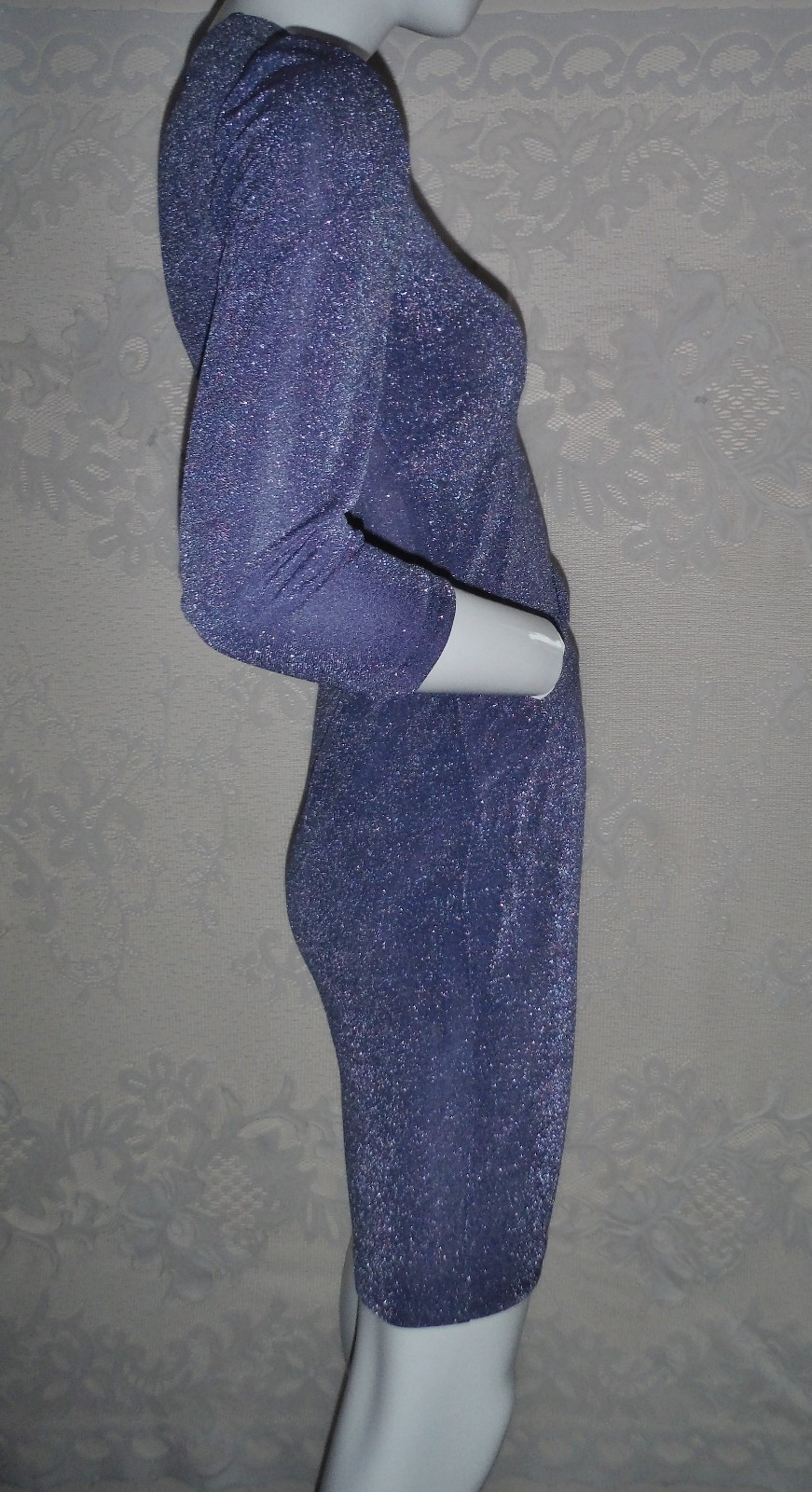 FREDERICK’S of HOLLYWOOD VTG 80’s/90’s SEXY! Bodycon Dress Metallic sz7 med Rare