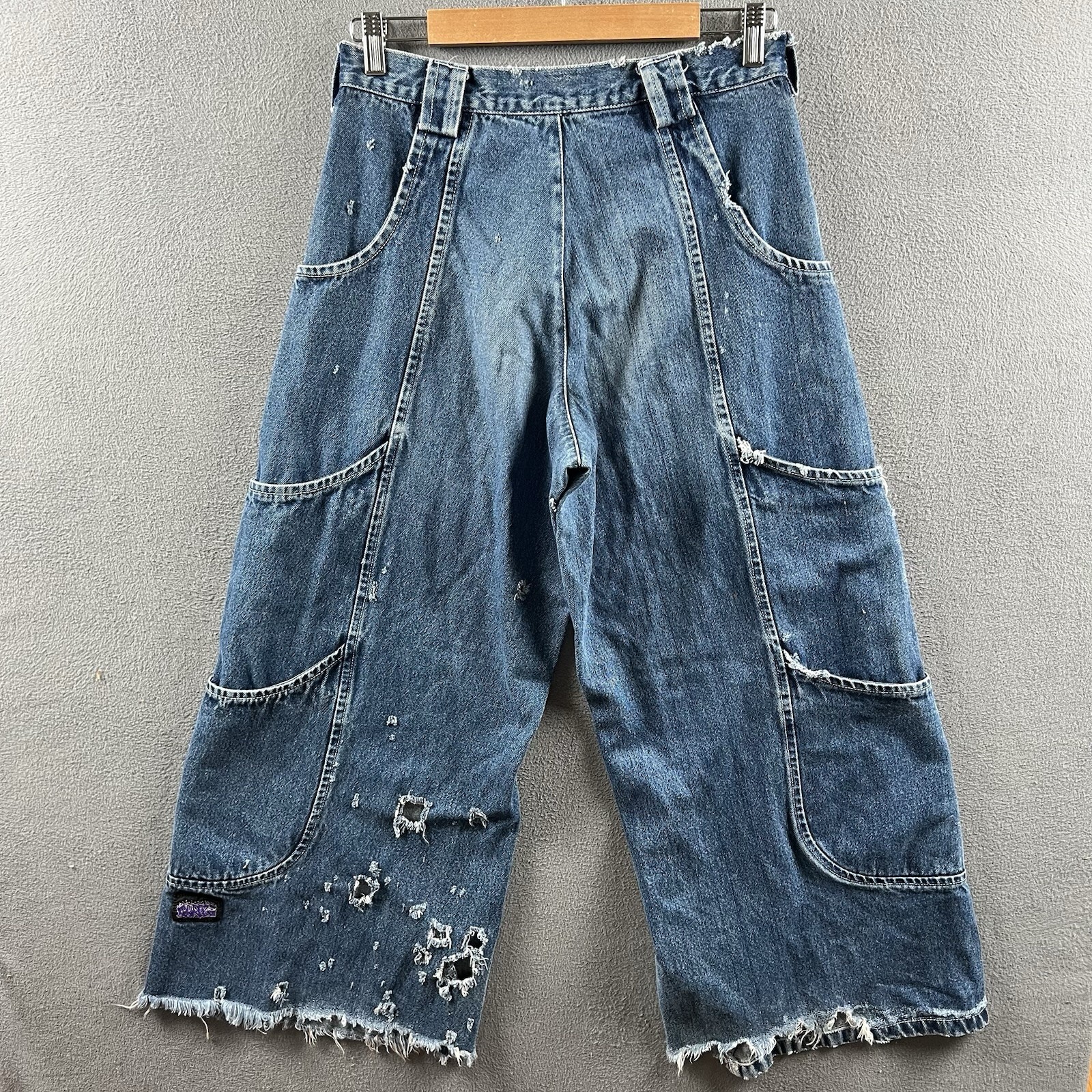 Vintage Auraze Jeans Women’s Size 5 Wide Leg Denim 90s Y2K Rave JNCO Beau Baker