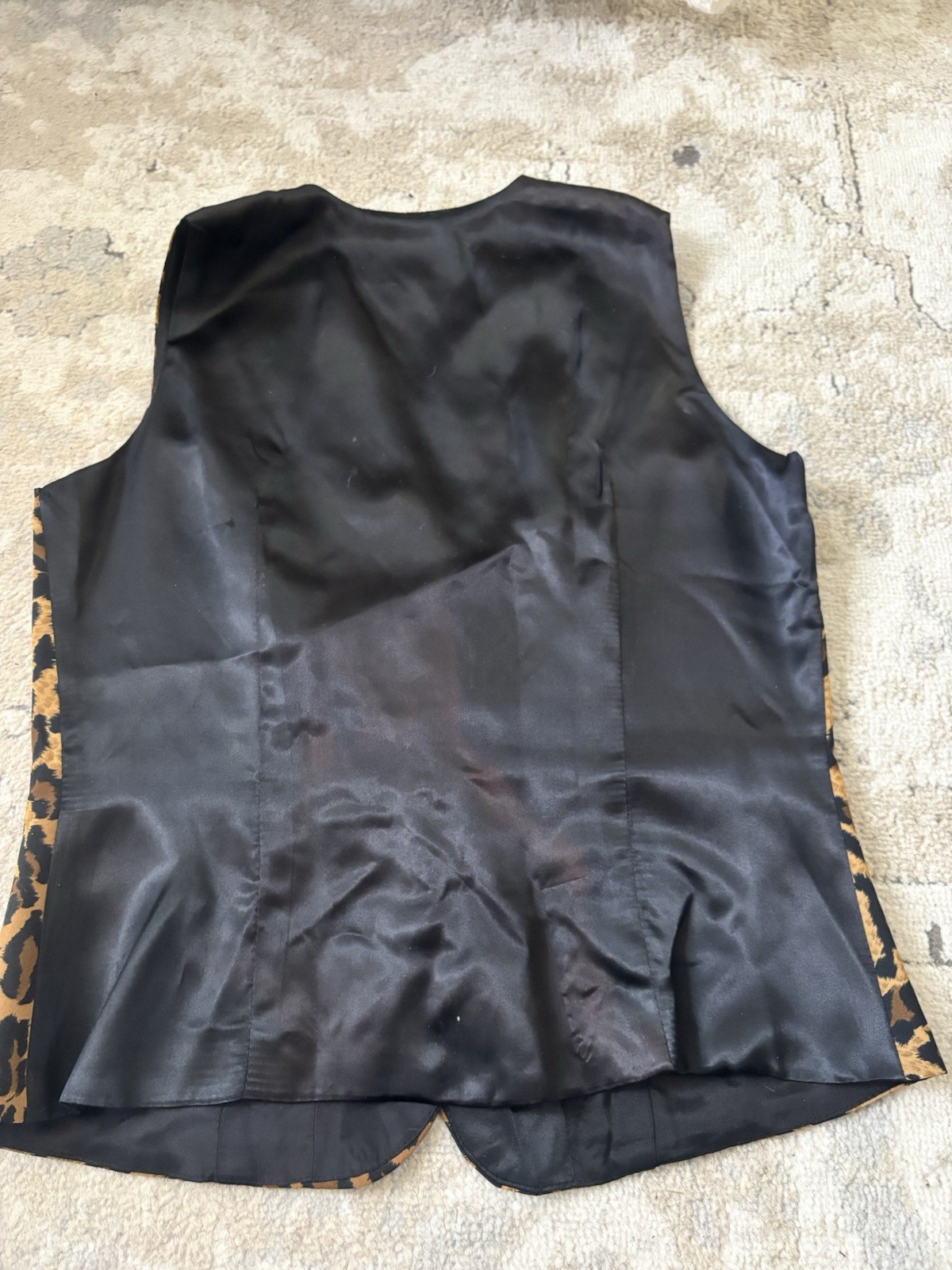 Studio I Womens Sz 18 Leopard Cheetah Animal Print Vest Button Lined
