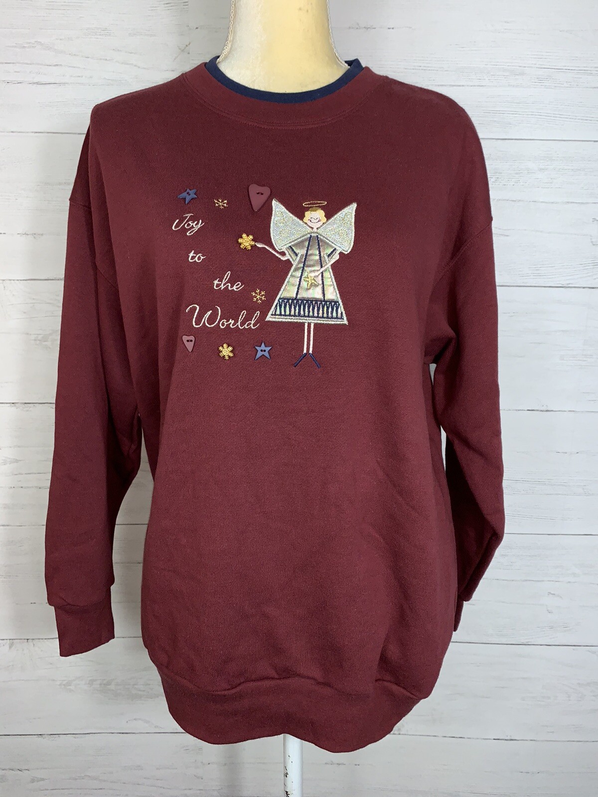 vintage MC Energy Sportswear Holidays Crewneck sweatshirt size medium petite NWT