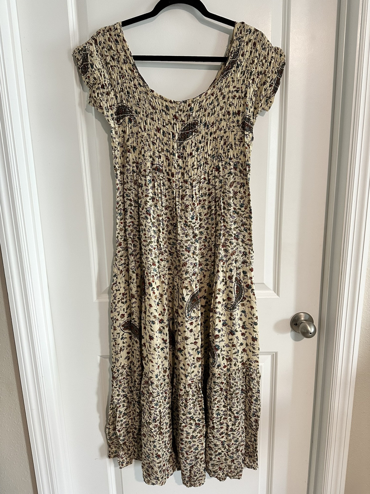 Vintage 90’s Laundry By Shelli Segal Paisley Boho Maxi Dress Large