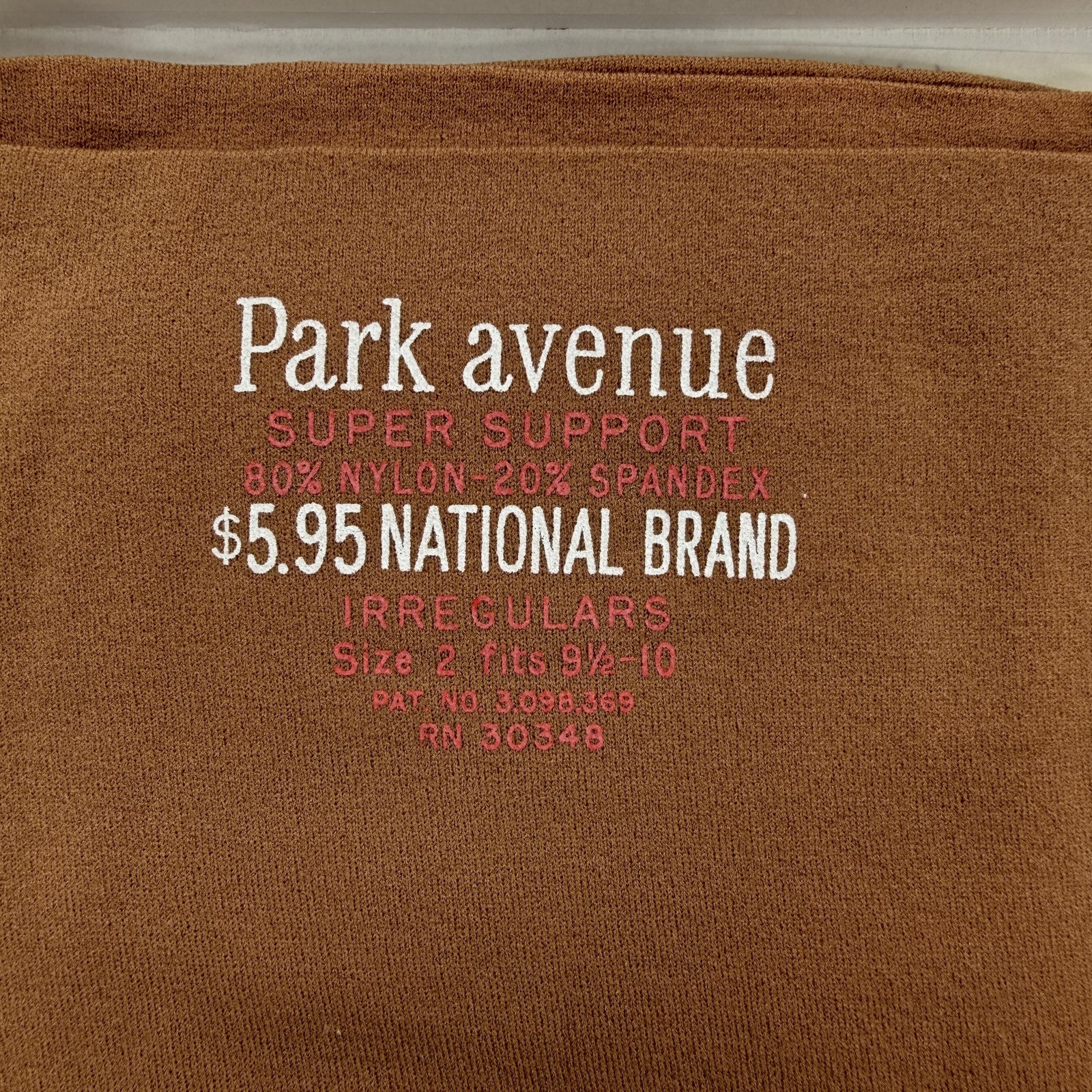 Vintage Park Avenue Support Hose Womens M Beige N485 Lycra Size 2 9.5-10 Lot x 3