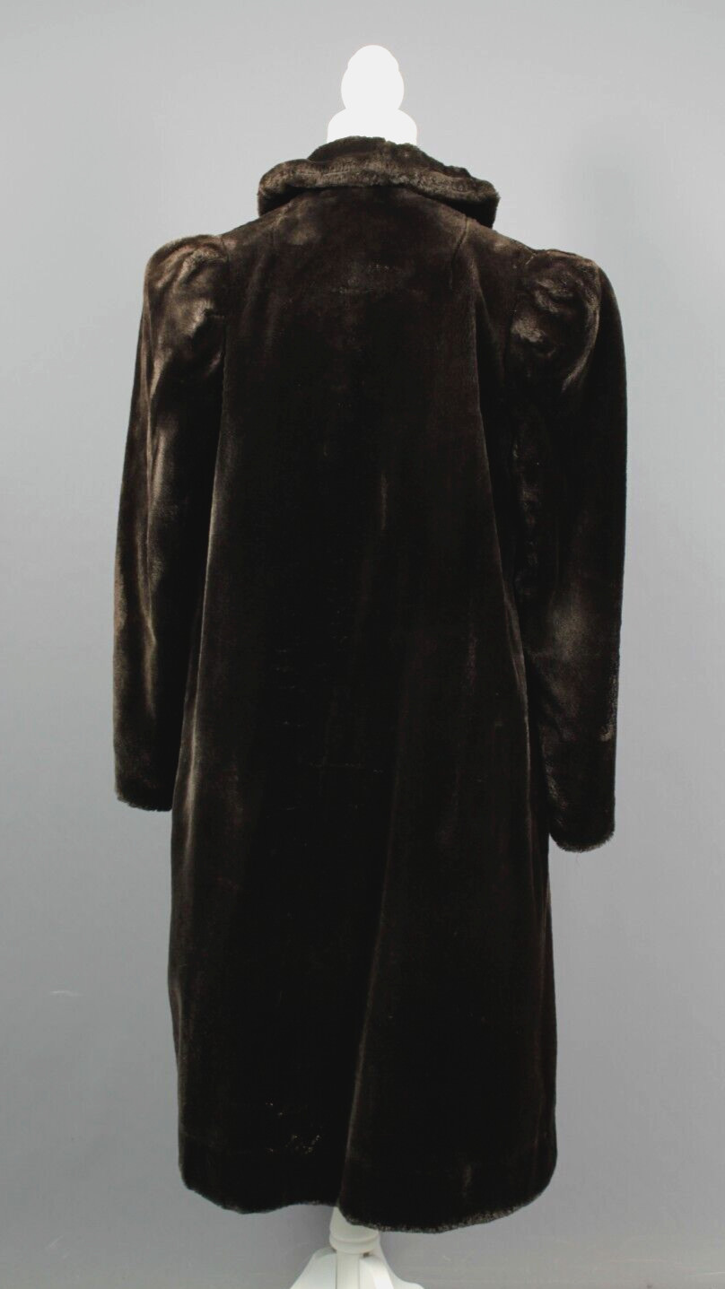 VTG Women’s 30s Brown Velvet Coat W/ Decorative Collar 1930s Sz S/M Skinner’s