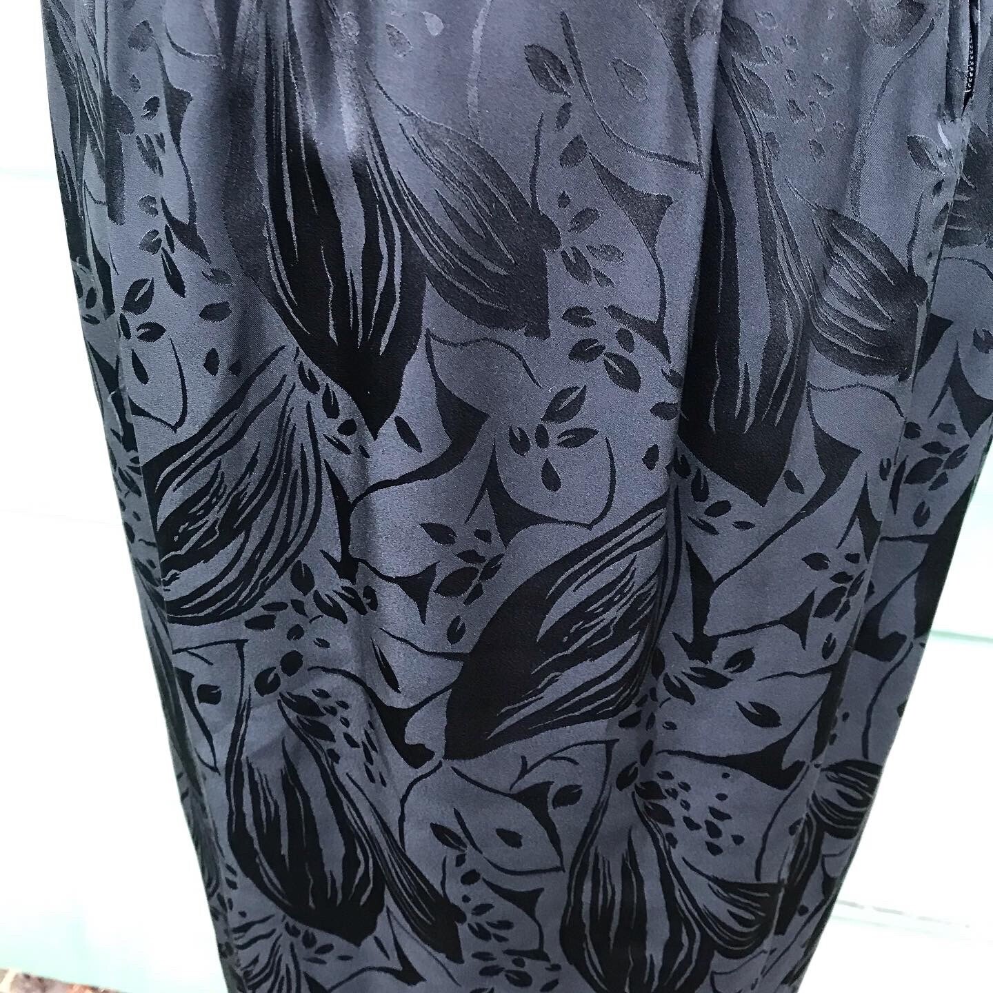 Deadstock NWT 1980’s Vintage 80s 1990’s 90s Black Silk Party Cocktail Dress S M