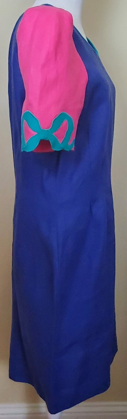 Vintage Sharon Young Linen Knee Length Dress Easter Size 12 90’s Y2K Barbiecore