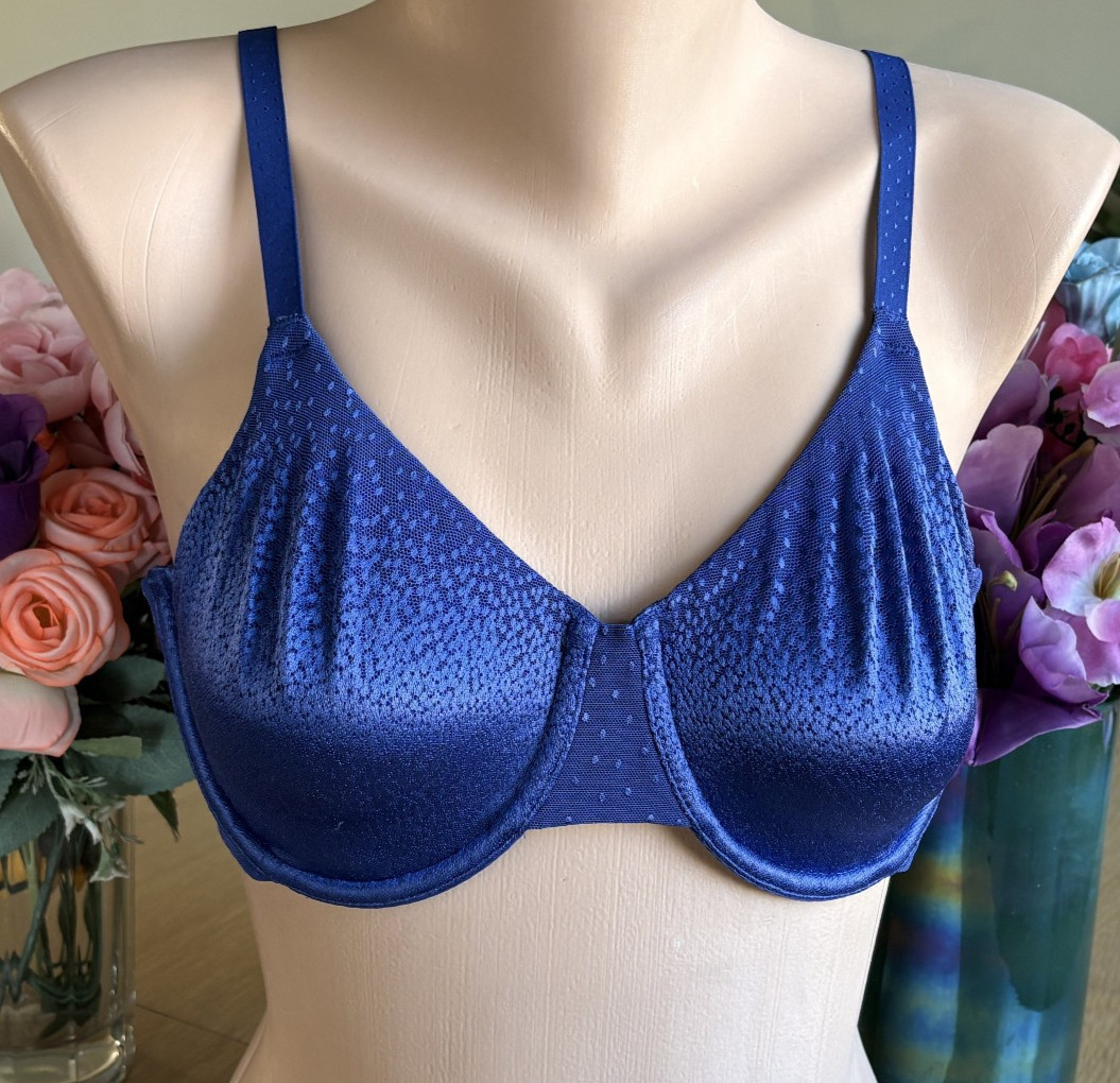 Wacoal 36C Saphire Blue BACK APPEAL Molded Cup Underwire Bra #855303