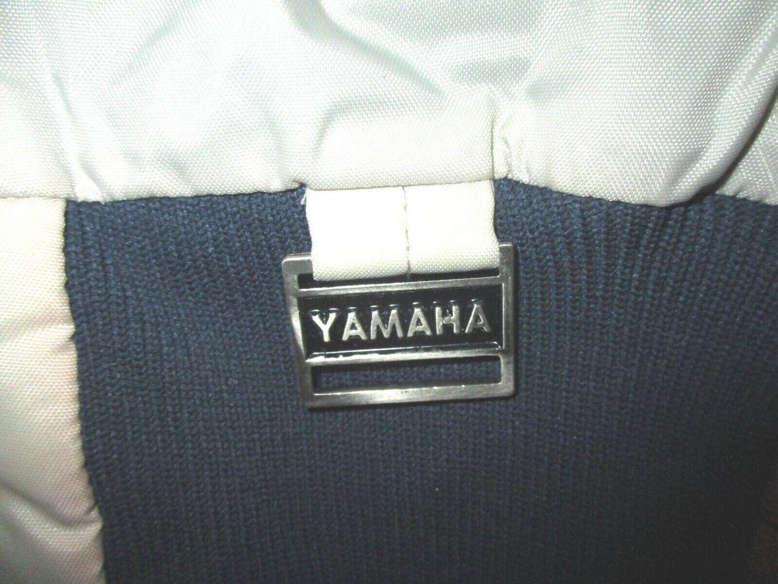 vtg YAMAHA WINTER JACKET Snowmobile Ski Nylon Coat Silver Blue Neon Green Ladies