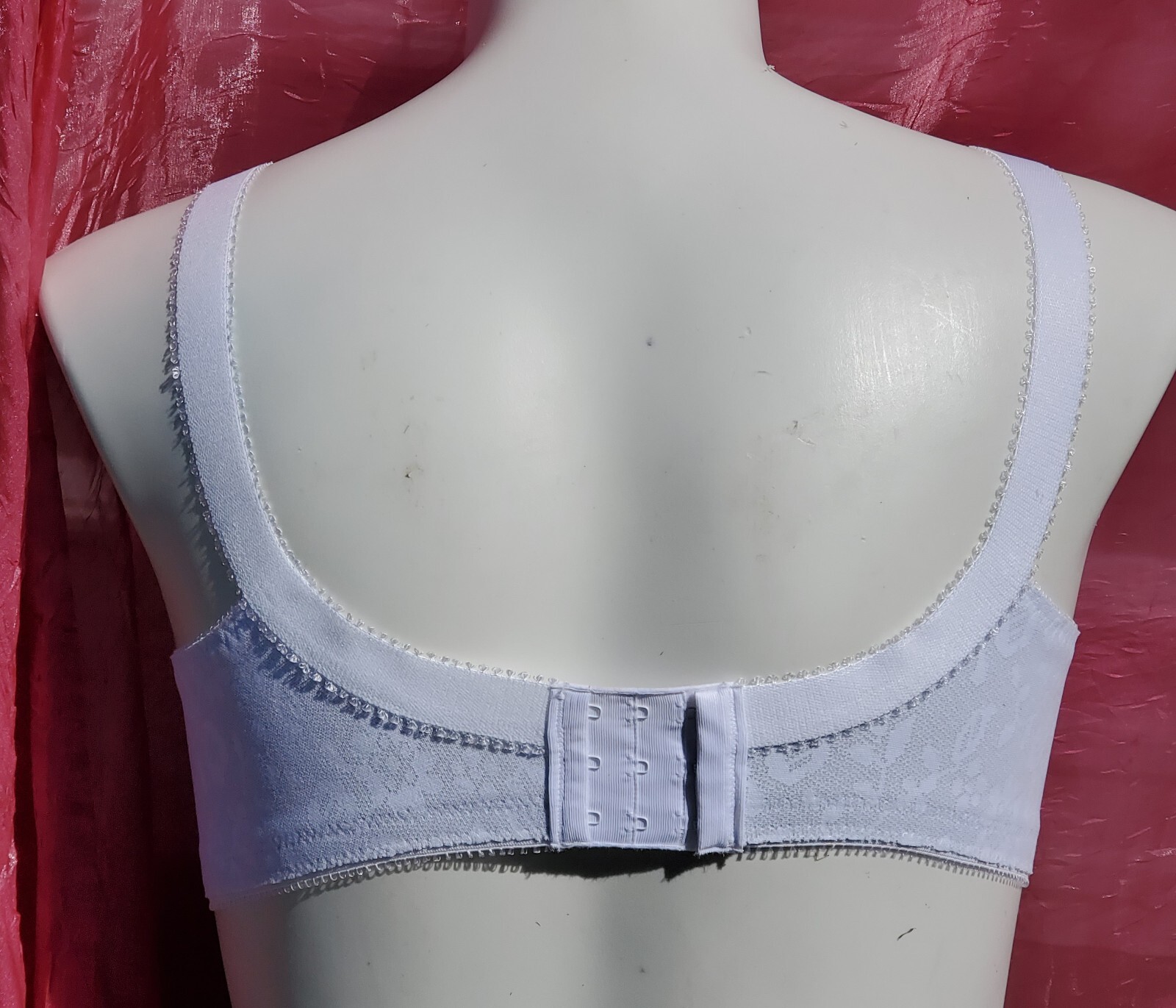 Playtex White Bra Size 42B White Floral Lace Sexy Sissy Pin-up Crossdress Y2K