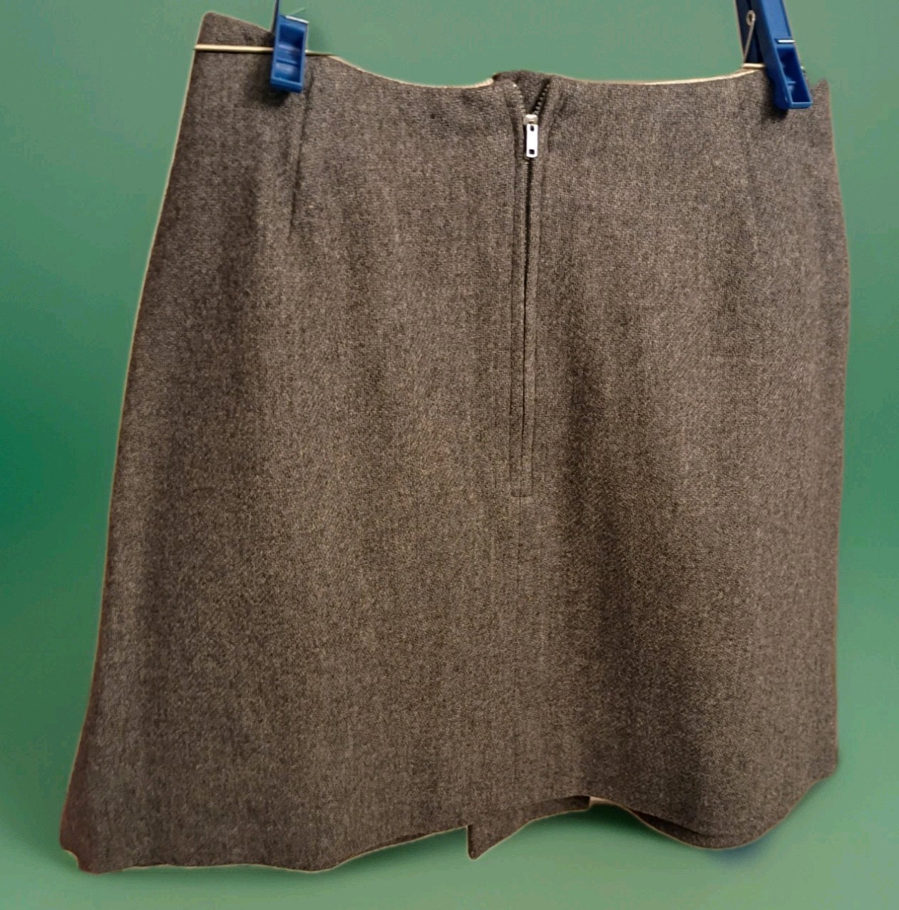 Vintage 1960s Sears Jr Bazaar Wool Mini Skirt Size 9 Dry Clean 12″ Waist Buttons