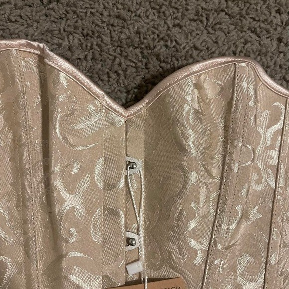 Corset Top Coquet Crème Lace Ribbon Regency Bridgerton Renaissance Y2K