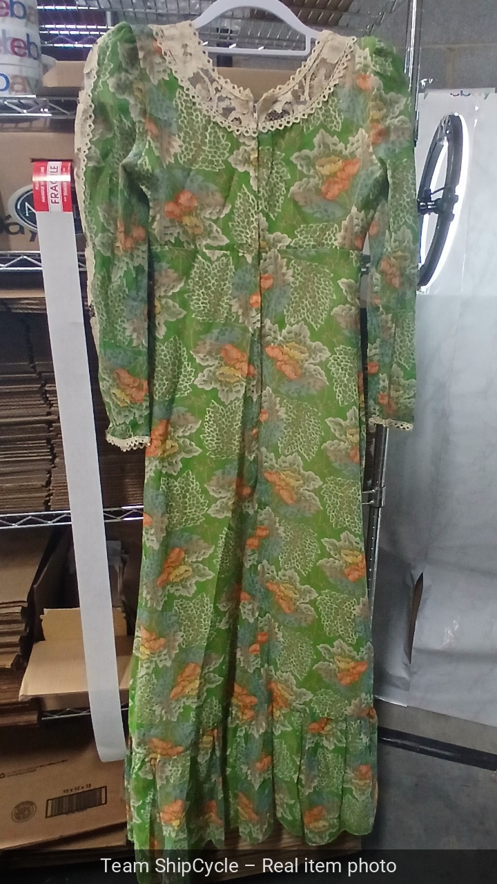 Vintage Young Innocent By Arpeja Lace Maxi Dress Size 5 Made In USA Gunn G2U