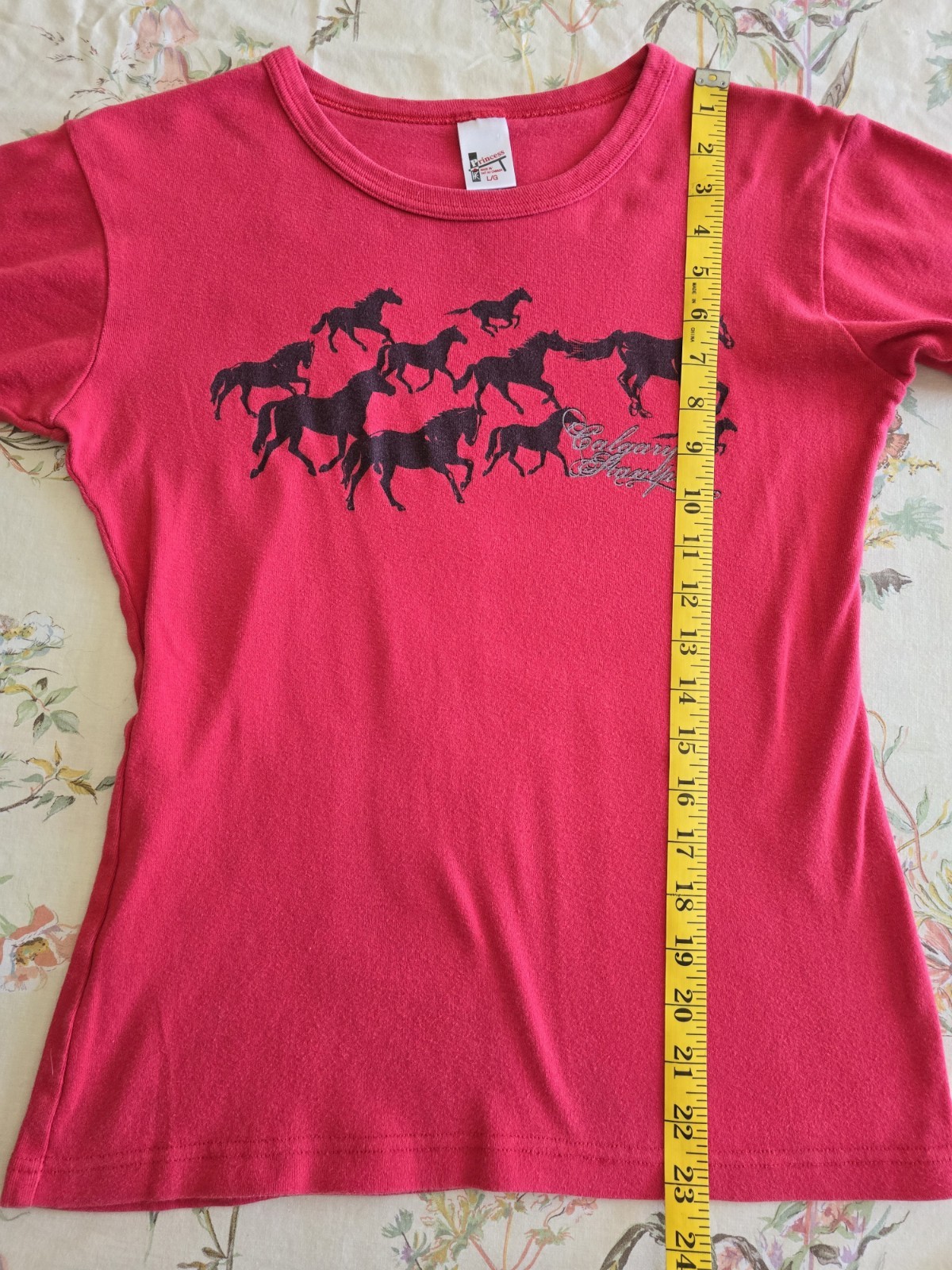Vintage 90s Calgary Stampede Womens Baby Tee Cowgirl Western Rodeo Medium
