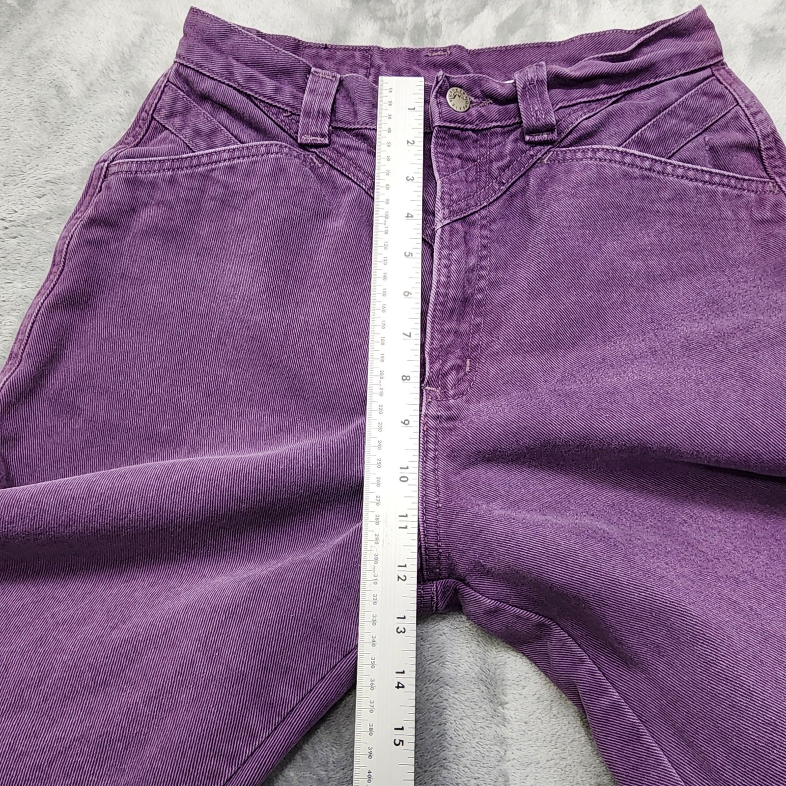 Vintage 90s Rockies Jeans Womens 31/11 Purple High Rise Bareback Tapered Western