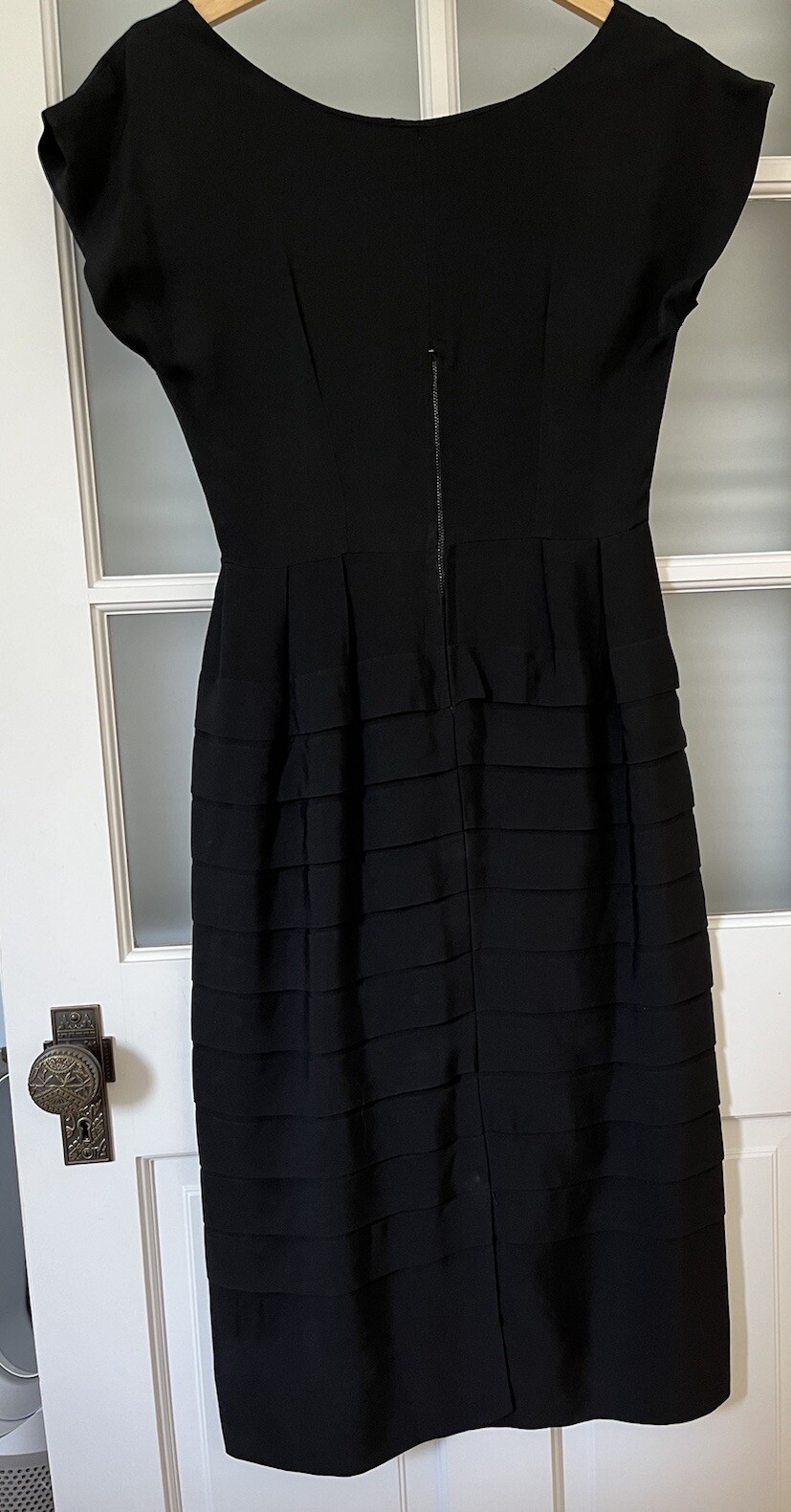 Vintage Stunning 1940’s 40’s Black Bombshell Dress Pinup S Fits 6 Large Chest