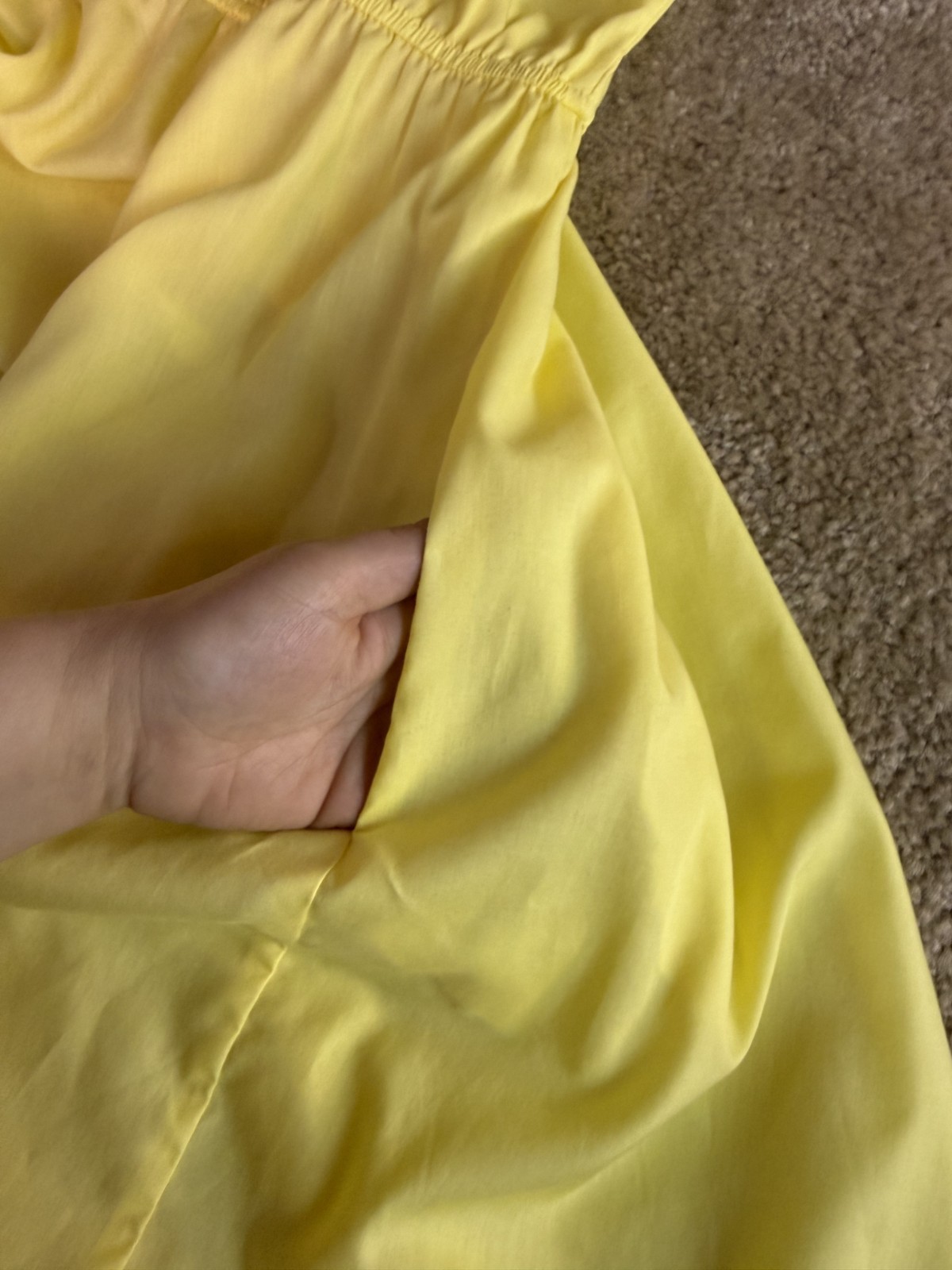 Vintage The American Shirt Dress 80s Yellow 50s Style fit & flare Size 8 M F728