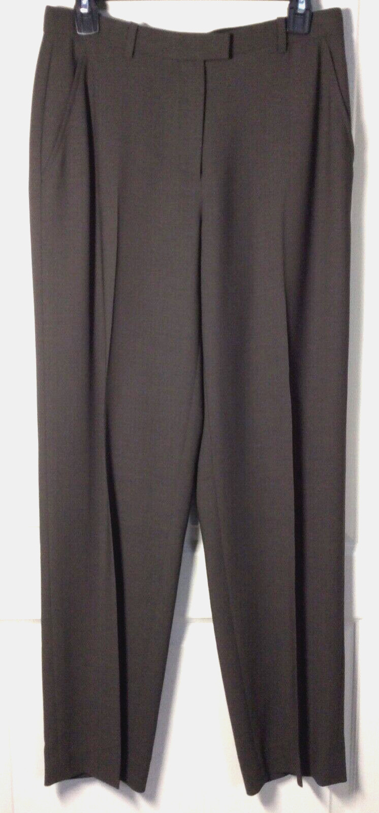 Vintage Armani Collezioni ITALY 100% Wool Front & Back Pleat Pant Sz 8 Italy 44