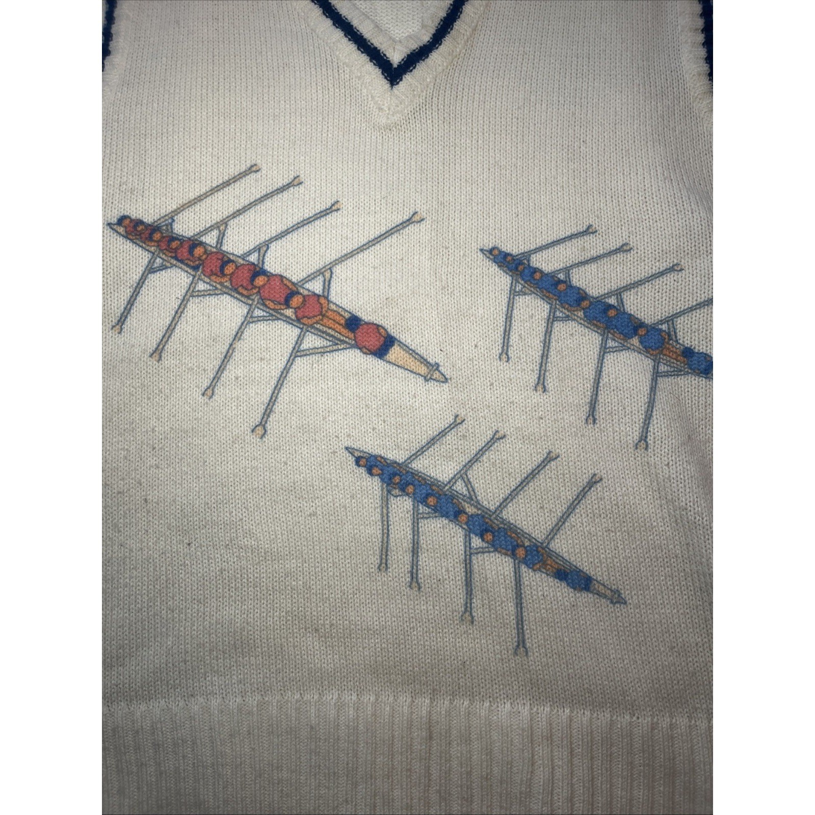 VTG 1980s Ivy League Rowing Sweater Size 32/33