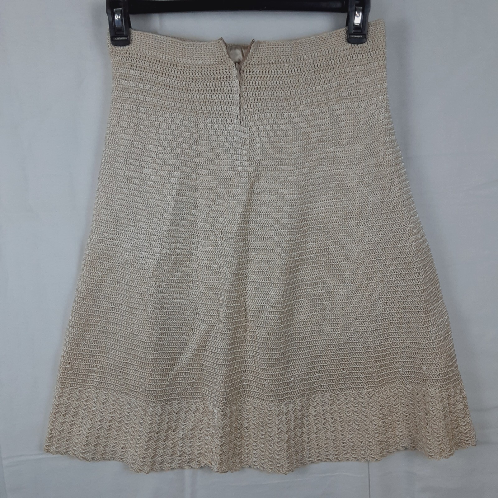 Vintage Sweater Skirt & Top Matching Set Beige Womens Unmarked Size/Brand READ