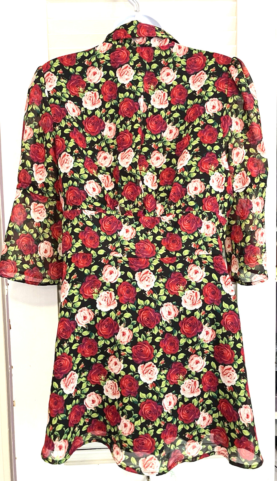 Vintage SZ 10 BETSEY JOHNSON Y2K Retro 80’s Cabbage Rose Romance Mini Dress
