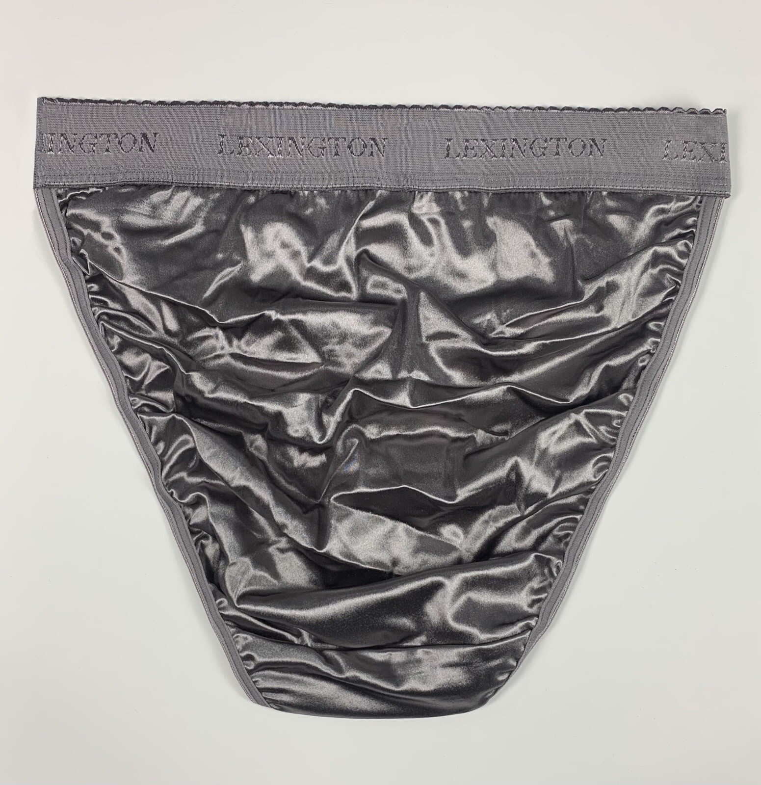 Hi-cut Second Skin Satin Panty Silver Wide Rio Waistband 3XL