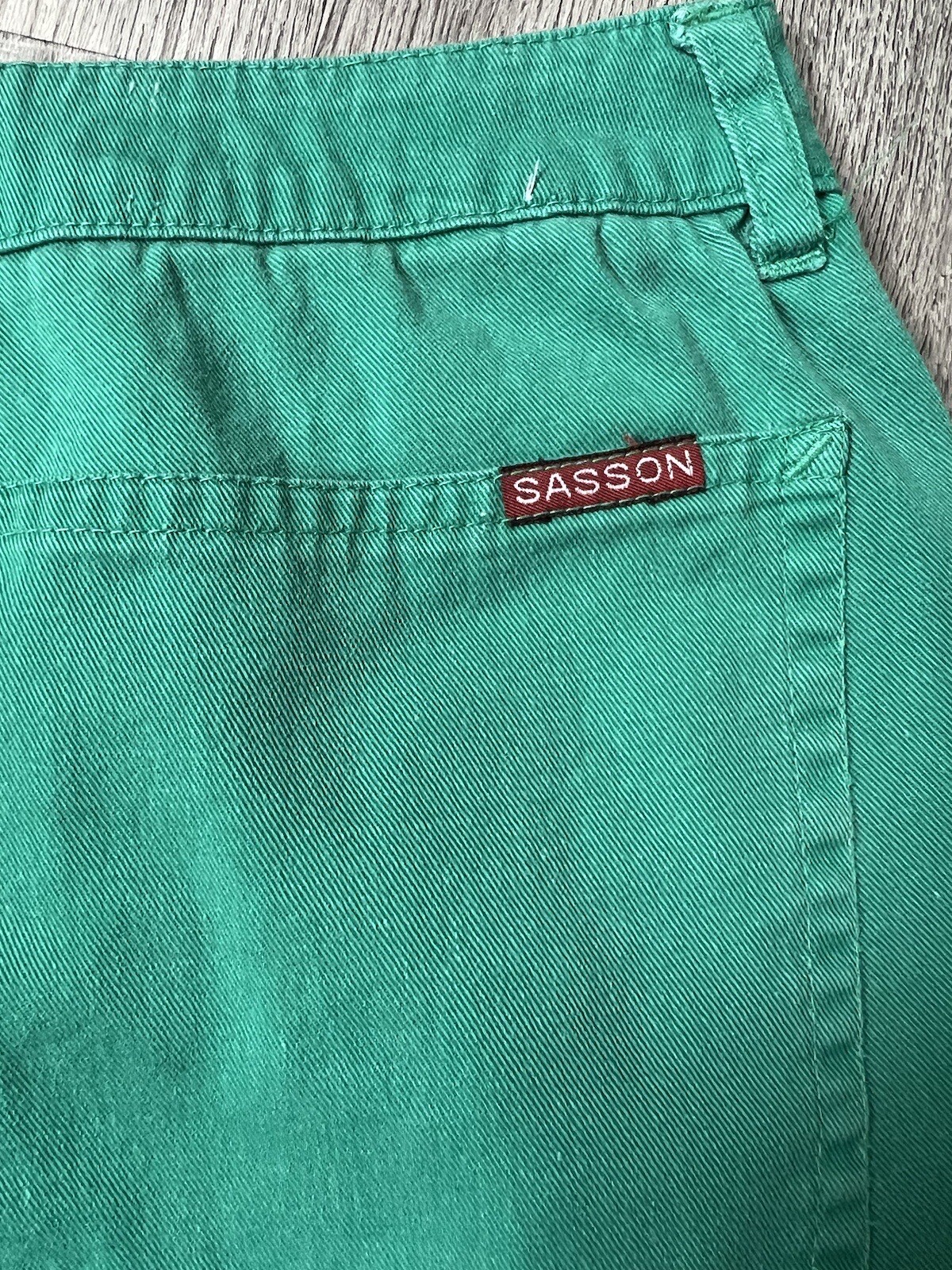 Vintage 80s Sasson Jeans Teal Green Mid Rise Straight Leg Size S