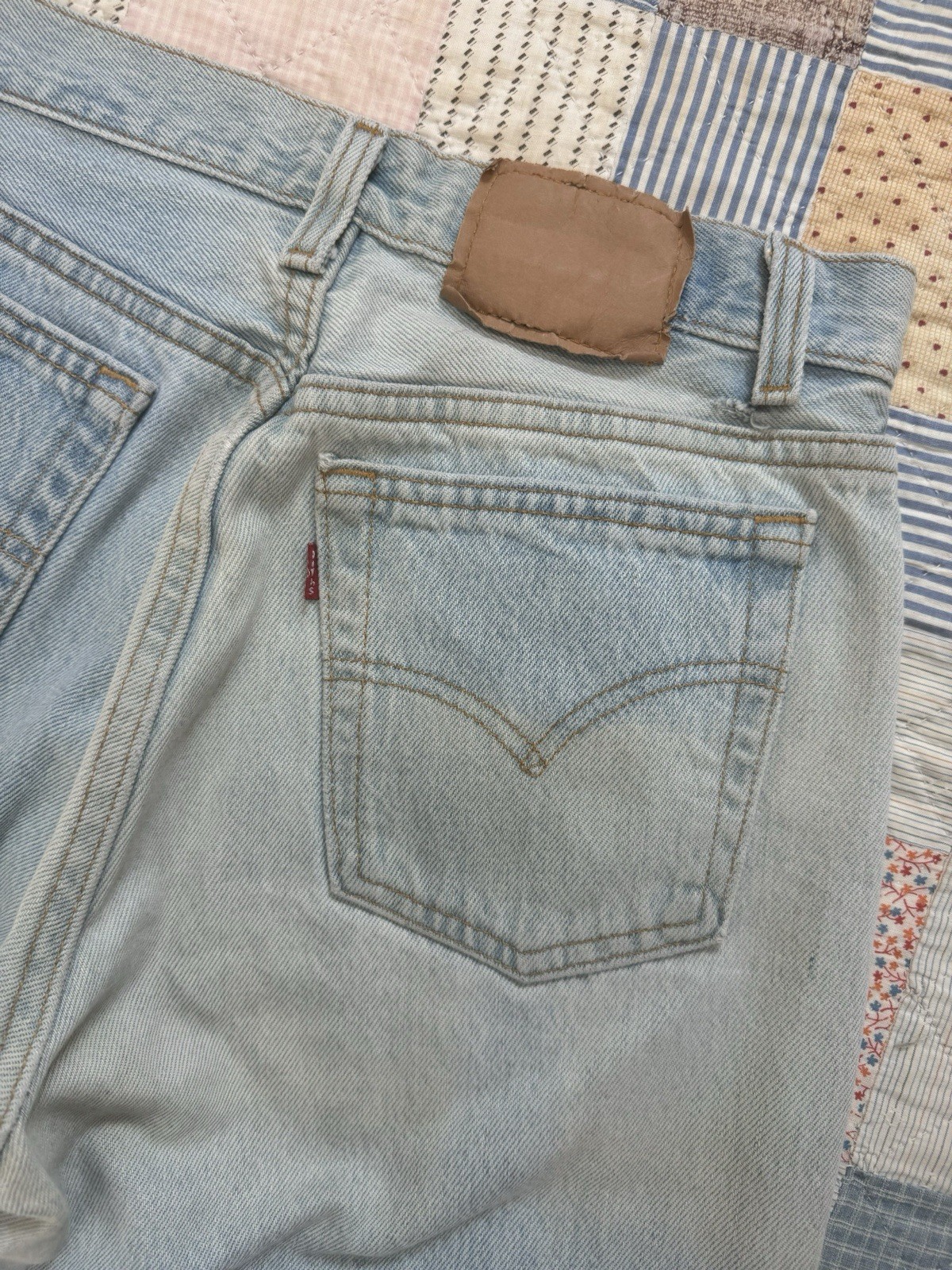Vintage 1990s Levi’s 701 Student Light Wash Perfectly Faded Distressed 26 x 29
