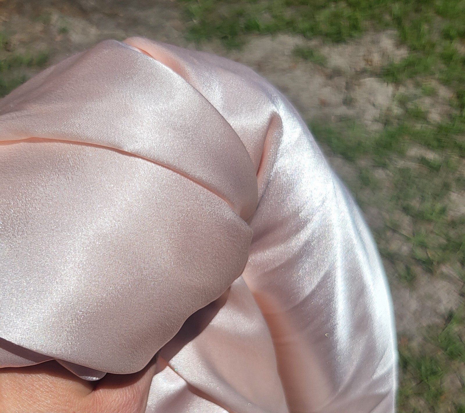Vintage Barbizon Satin Robe Pink Nude Ribbon Embroidered Tie Sleep Tie Lace