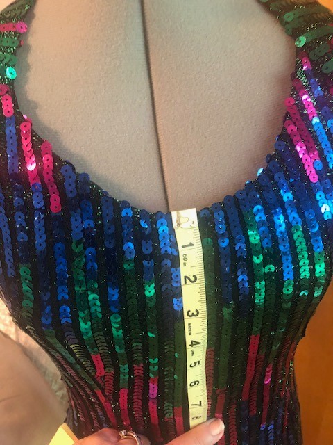 Vintage Disco Fully lined Sexy Sequin Dress Size 6 Party, Cocktail, Wedding