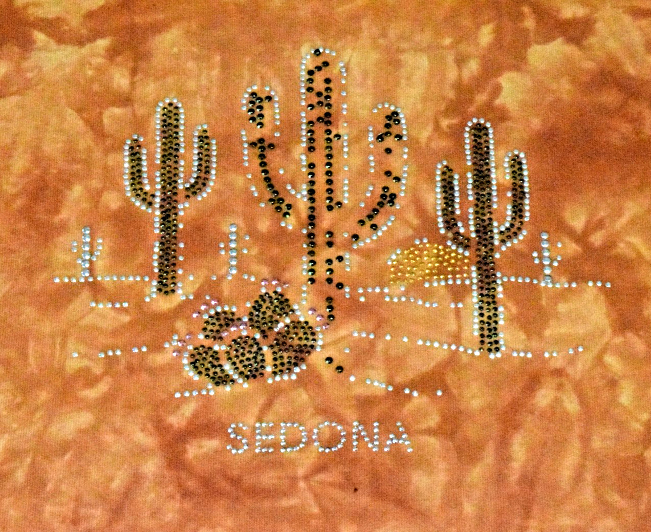 Vintage T-Shirt Size M 90s Cactus Bay Rusty Orange Tie Dye Sedona Made USA