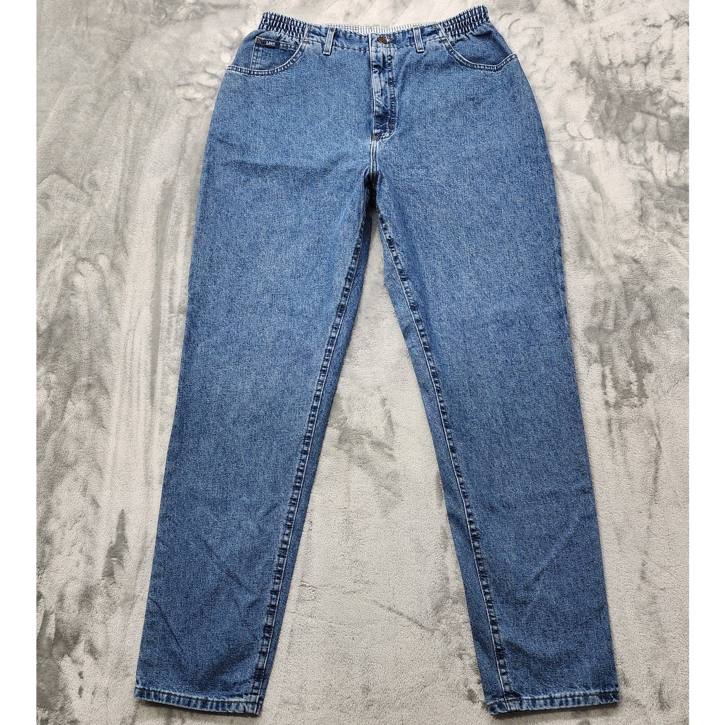 Vintage 90s LEE Riders Jeans Womens 18WL LONG Blue High Rise Tapered Leg Mom