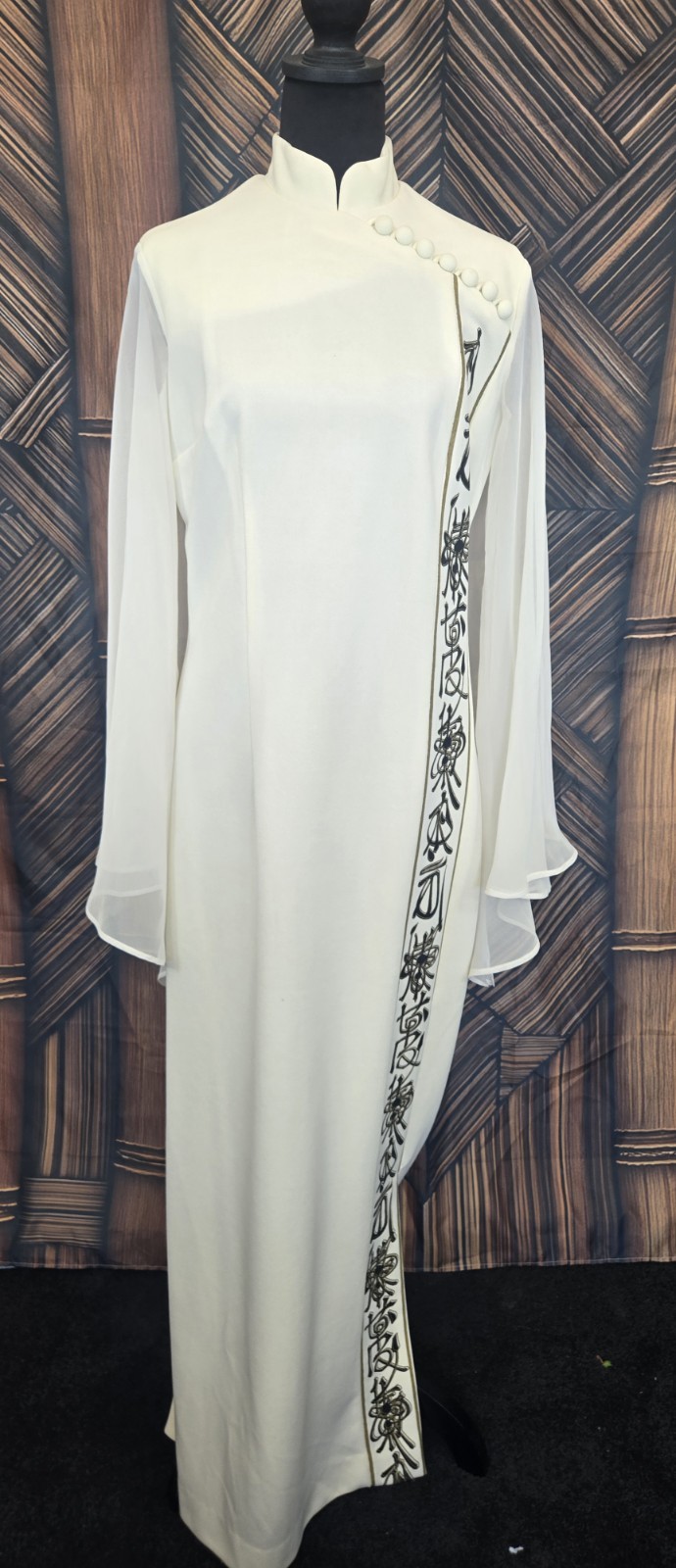 Vintage Alfred Shaheen Asian Inspired Hawaiian Maxi Aloha Dress w6040