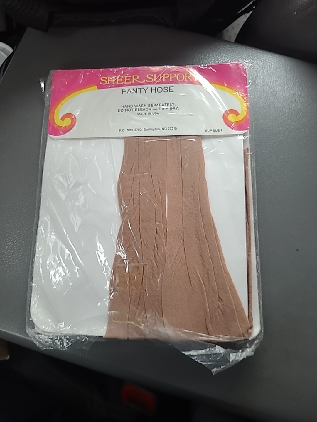 Vintage 70’s NOS Sheer Support Beige Panty Hose Queen Size 140 – 195 Irregular