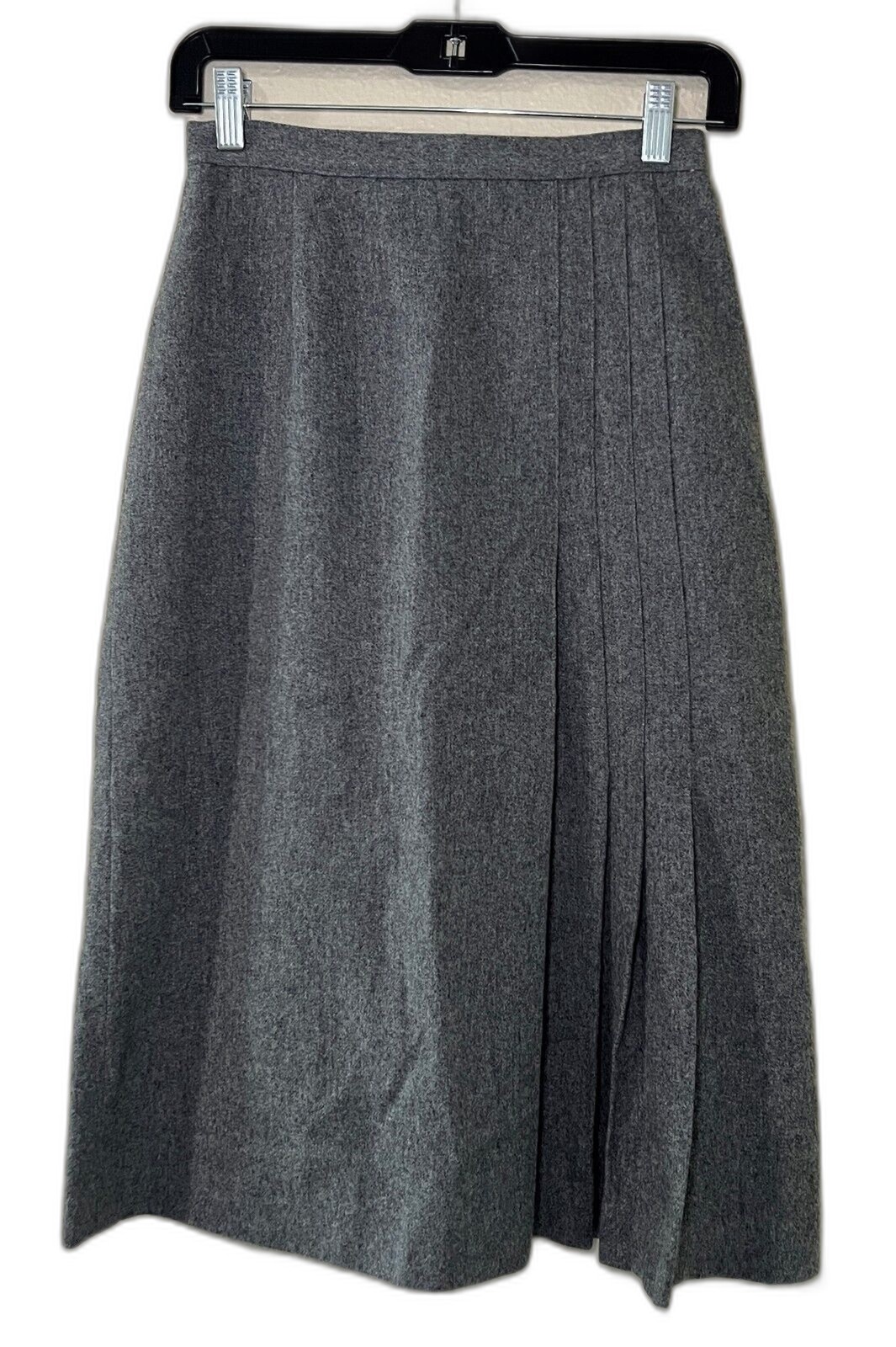 Vintage Prestige of Boston Wool Pencil Skirt Charcoal Gray Size 6