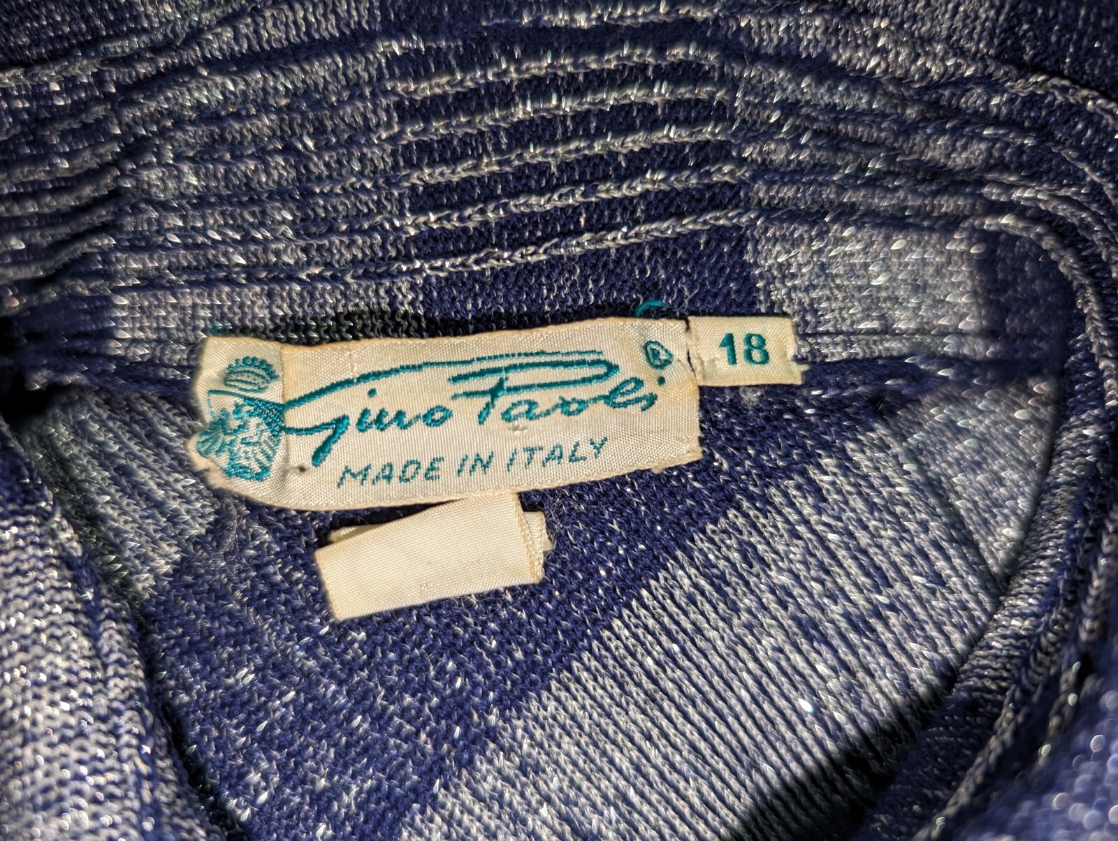 1970s Vintage Gino Paoli Made In Italy Knit Dress