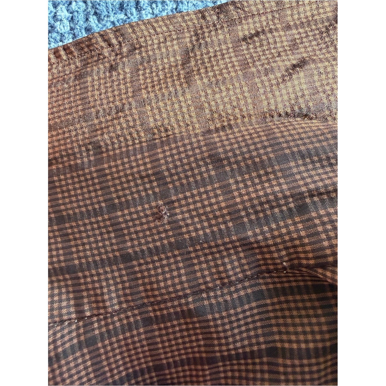 Vintage Saint Laurent Rive Gauche Silk Bow Tie Plaid Blouse EU 34 US 2